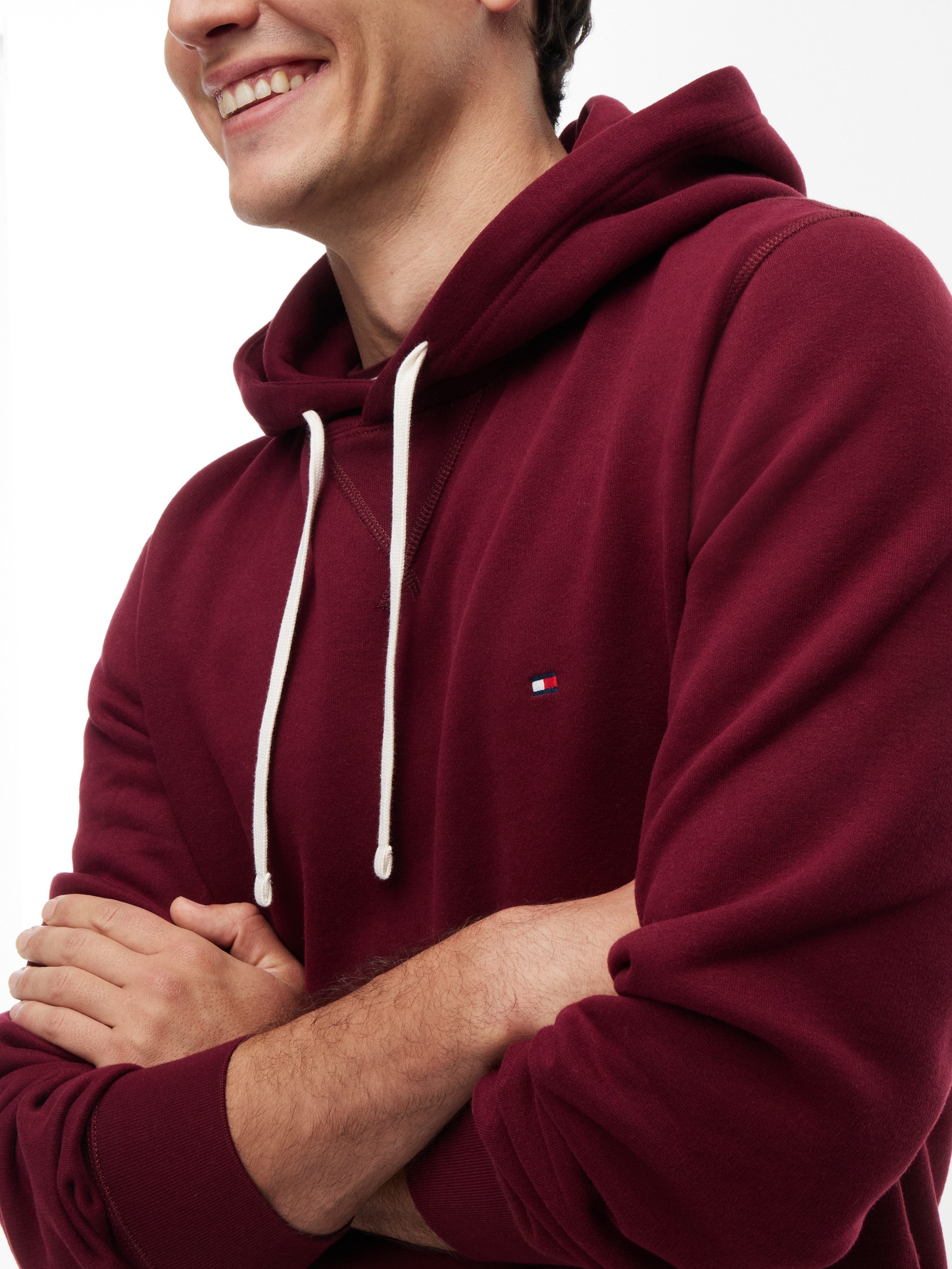 Tommy Hilfiger Hoodie ESS SEASONAL FLEECE HOODY mit Kapuze und Kängurutasche unifarben, casual, regular fit, Baumwollmix, Kapuze