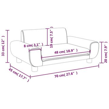 vidaXL Kindersofa Kindersofa Rosa 70x45x33 cm Samt Kindercouch Kindermöbel Kinderzimmer