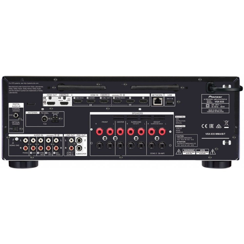 Pioneer VSX-935 Receiver silber AV-Receiver Klang - - Effekt