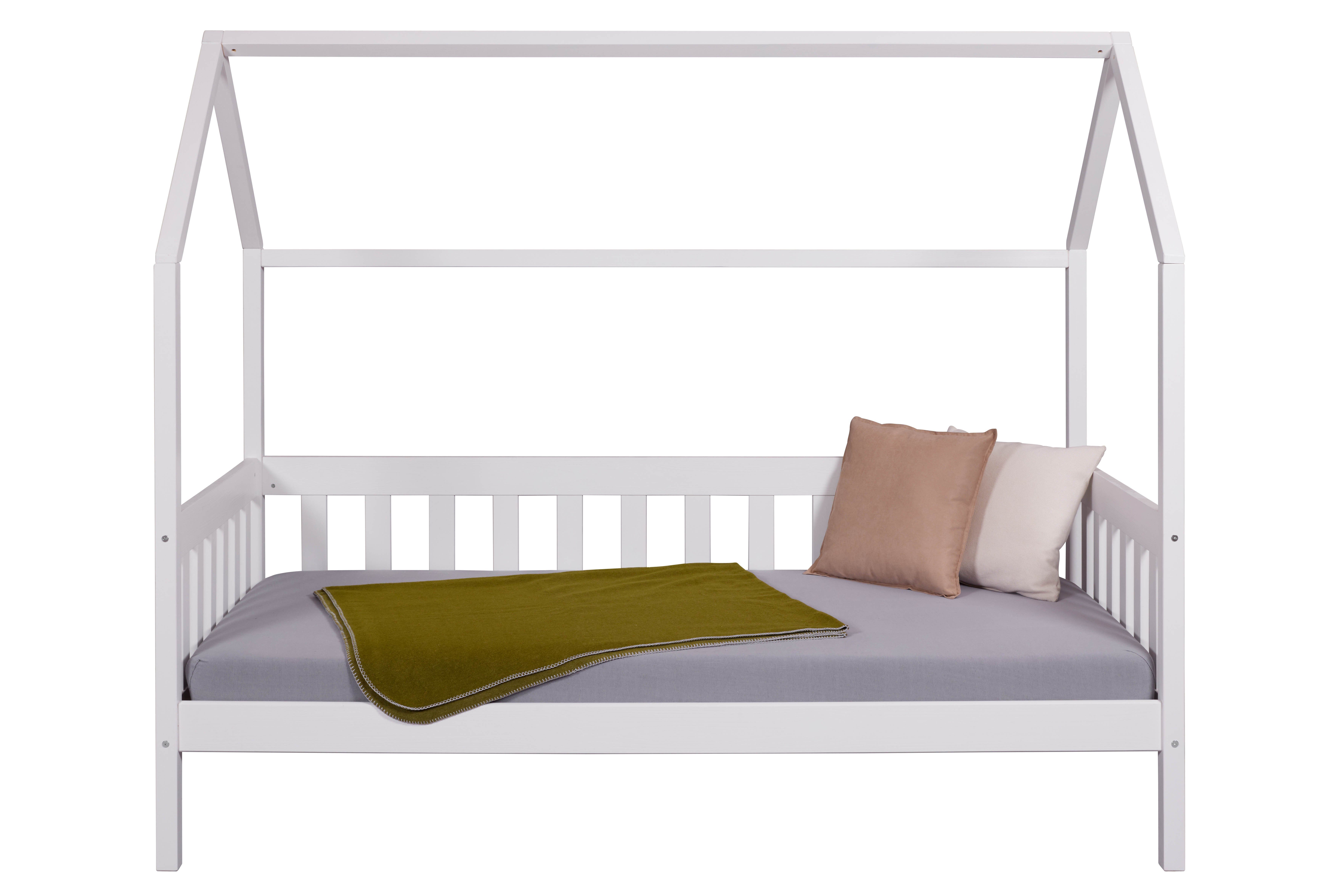 aus Funky (Lieferung Kinderbett ideal weiß ohne Hausbett, Massivholz, Hausbett Matratze), modernes zum lackiert, in Link Inter dekorieren