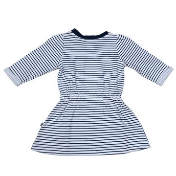 JACKY Jerseykleid Babykleid Langarm mit Herz Pailletten Geringelt in weiß-blau