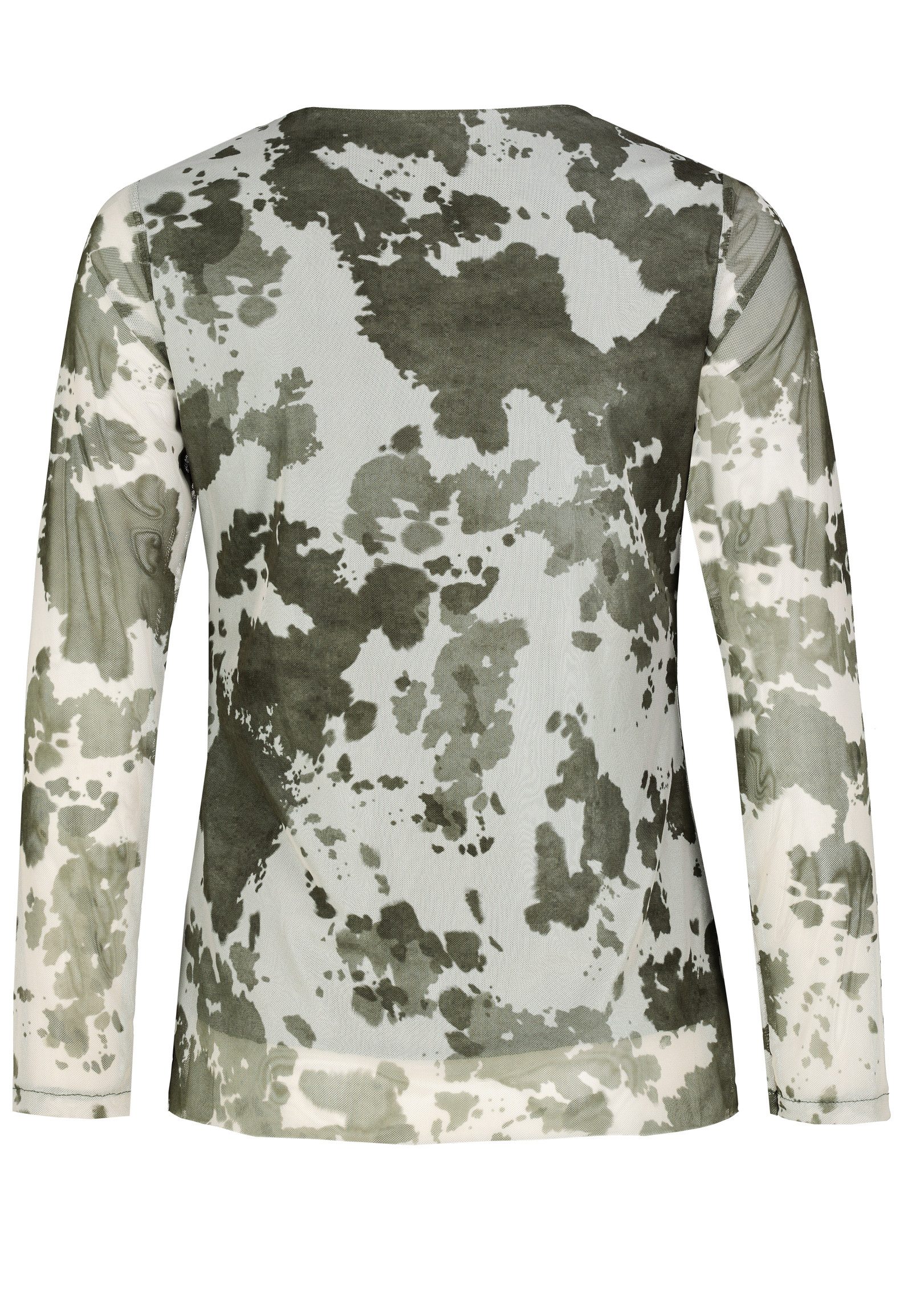 SUBLEVEL Langarmbluse Damen Netz Bluse halb gefüttert Rundhals günstig online kaufen