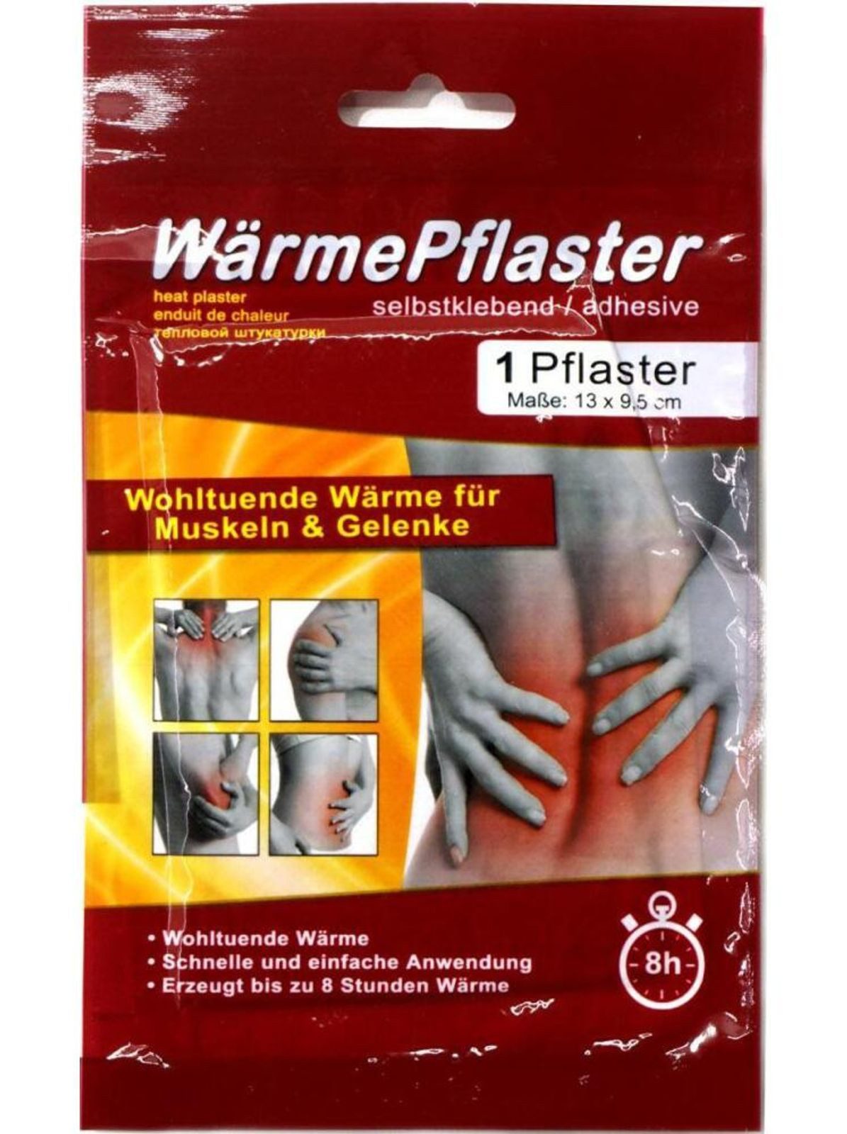 Top Ten Handels GmbH Wärmepflaster 10x Wärmepflaster Selbstklebend Muskeln Gelenke Rückenschmerzen Nacken (10 St)