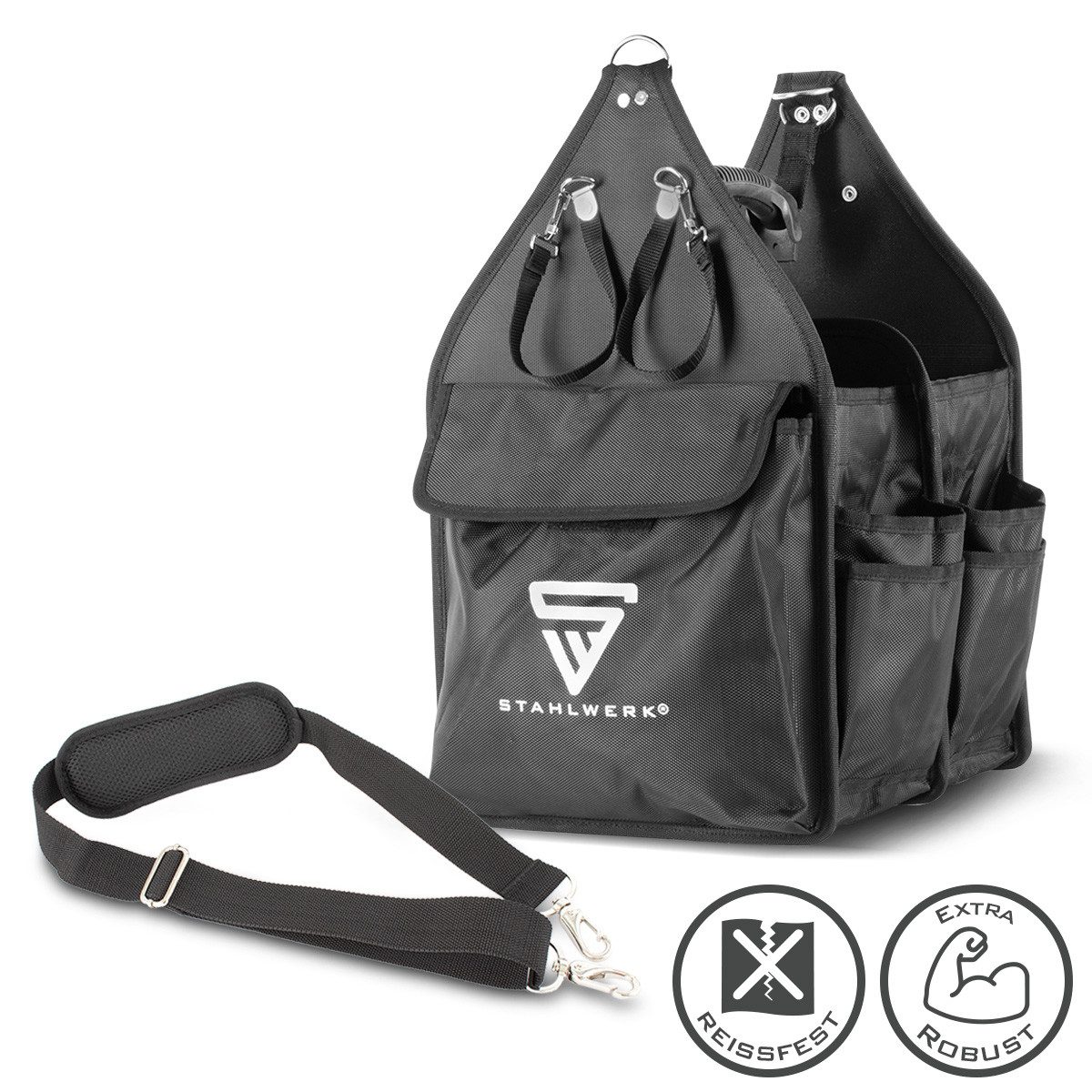 STAHLWERK Werkzeugtasche Werkzeugtasche mit 11 Außentaschen