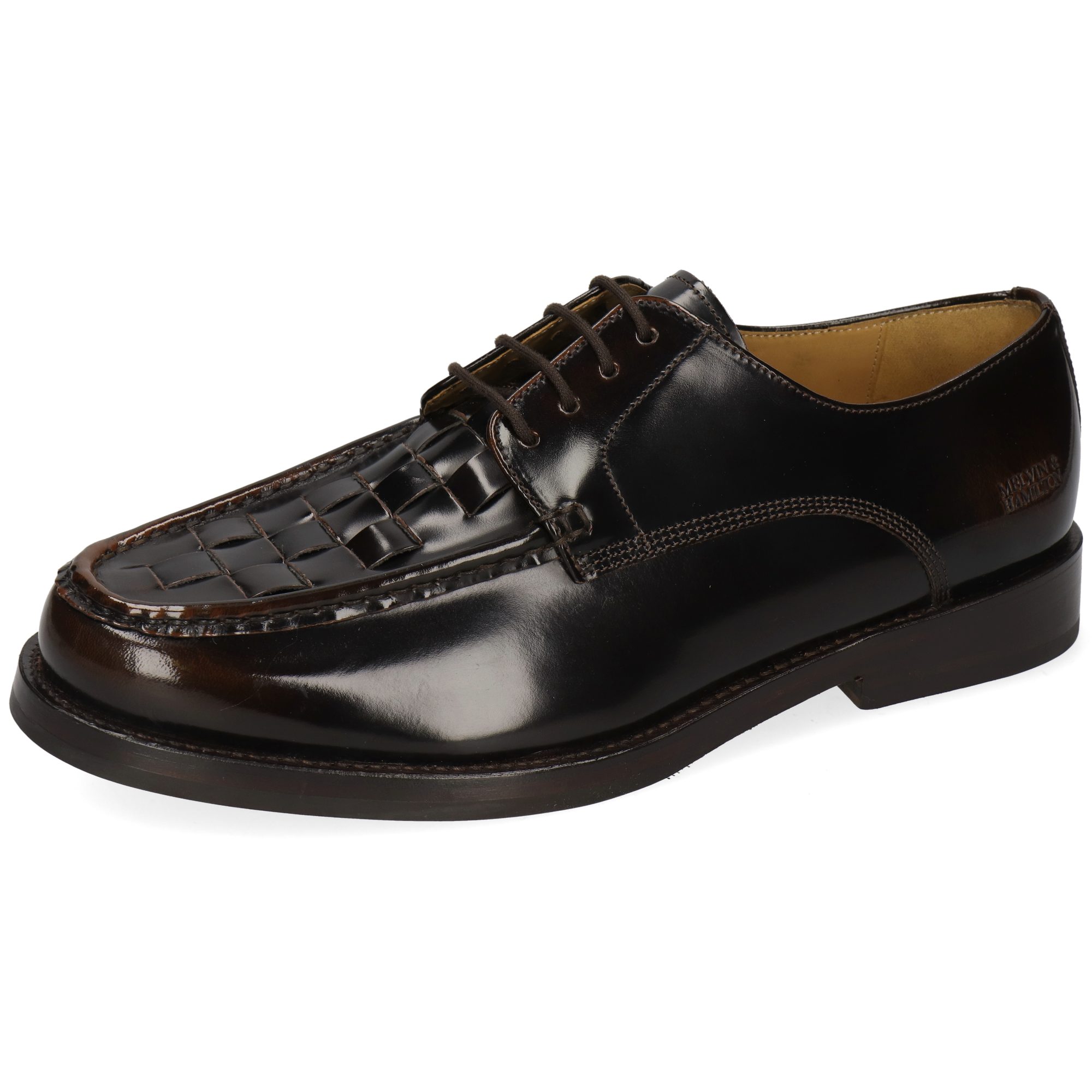 Melvin & Hamilton Milo 2 Leder-Derby Schuhe für Herren Schnürschuh Flache Absätze, Echtes Leder