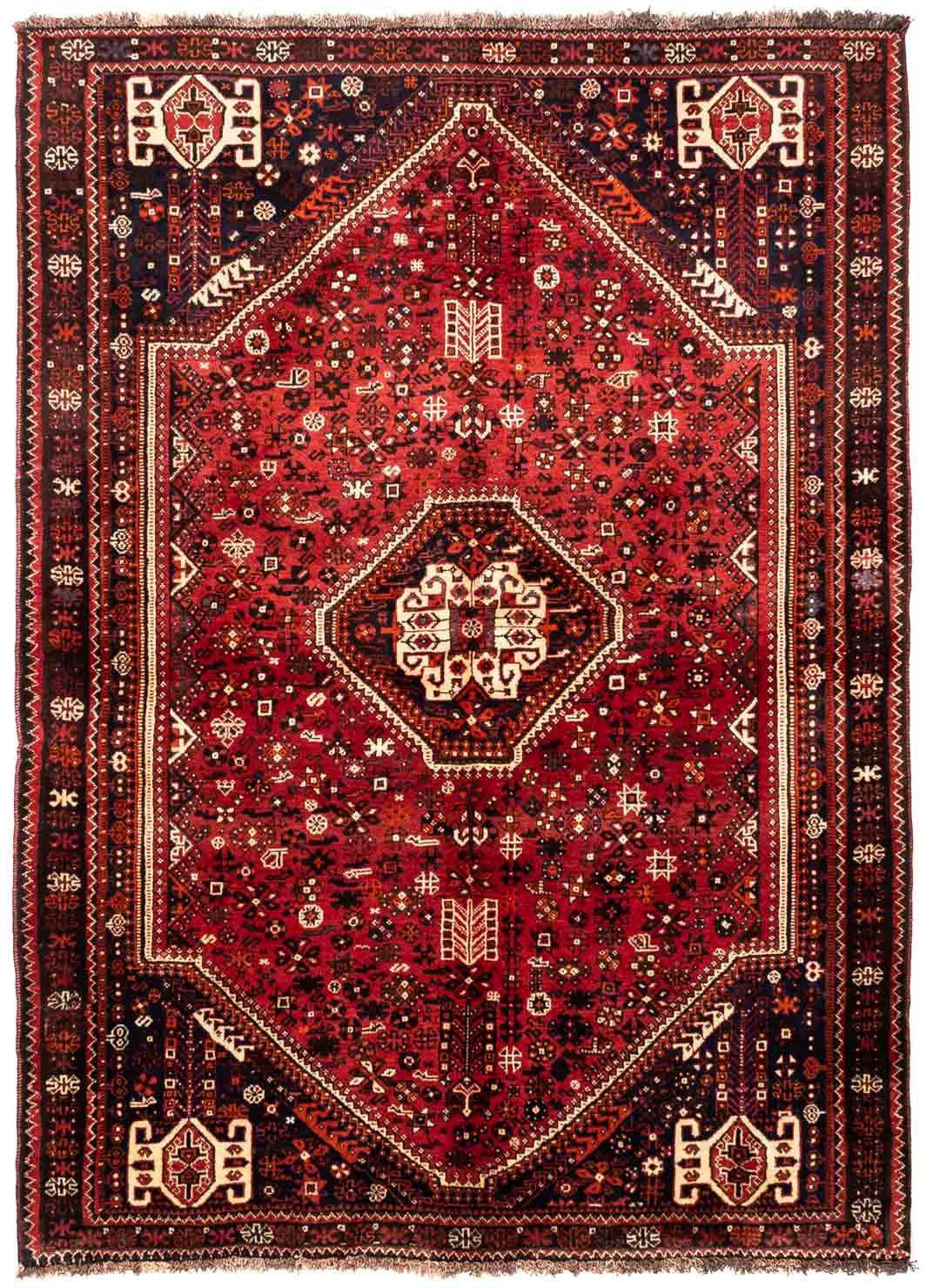 Wollteppich cm, x 210 Shiraz 145 1 rechteckig, mm, Handgeknüpft Medaillon morgenland, Höhe:
