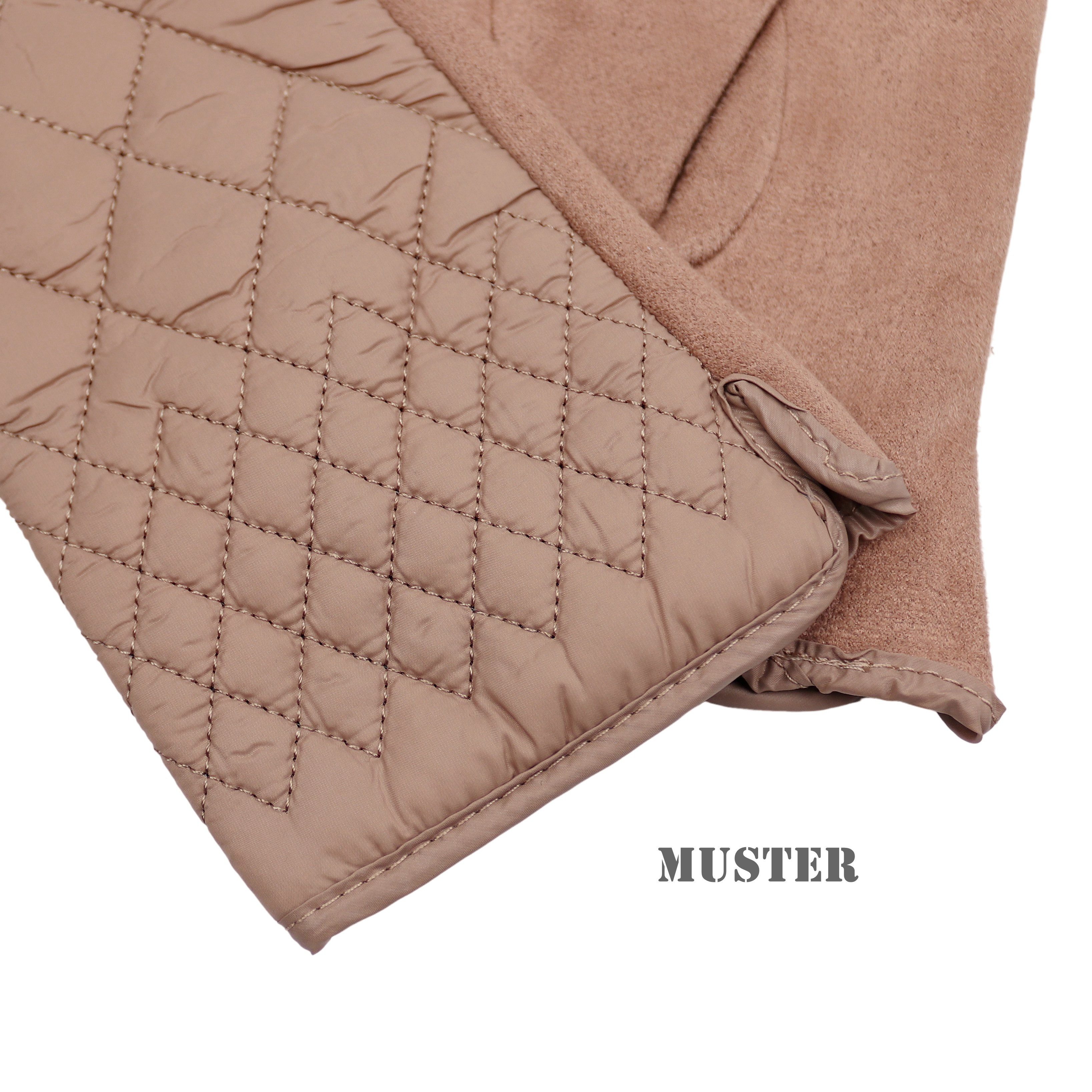 MIRROSI Fleecehandschuhe Stepp Handschuhe gefüttert Warm OneSize warm ideal für Herbst oder Winter