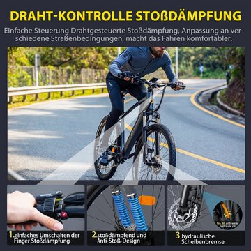 ADO E-Bike D30 27.5zoll Leichtgewicht Pedelec Elektrofahrrad, 11 Gang Shimano, 11 Gang, Kettenschaltung, ebike Damen/Herren 250W StVZO