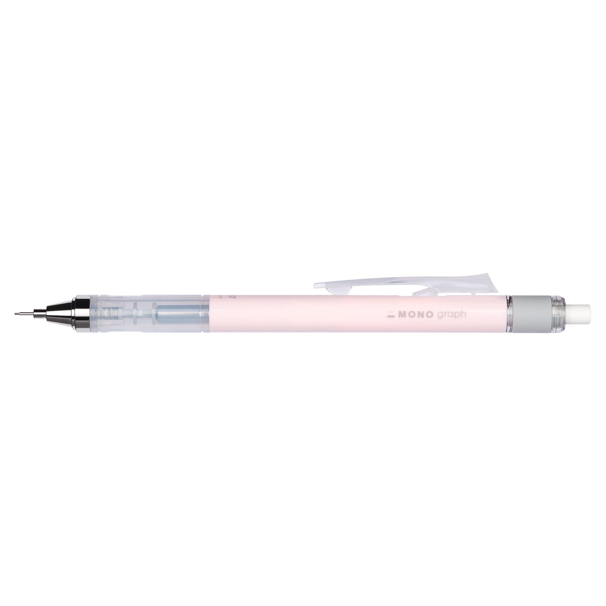 TOMBOW Druckbleistift MONO graph, (korallenrosa), 0,5 mm, HB, inkl. Radierer, nachfüllbar, Schüttel-Mechanismus