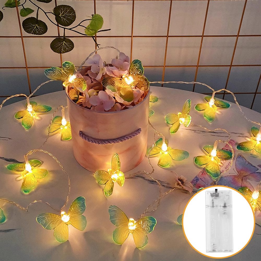 Quntis LED-Lichterkette 150cm Lichterkette Licht Deko Geschenk für Kinder Mädchen, 10-flammig, Warmweiß für Innen/Außen Ostern