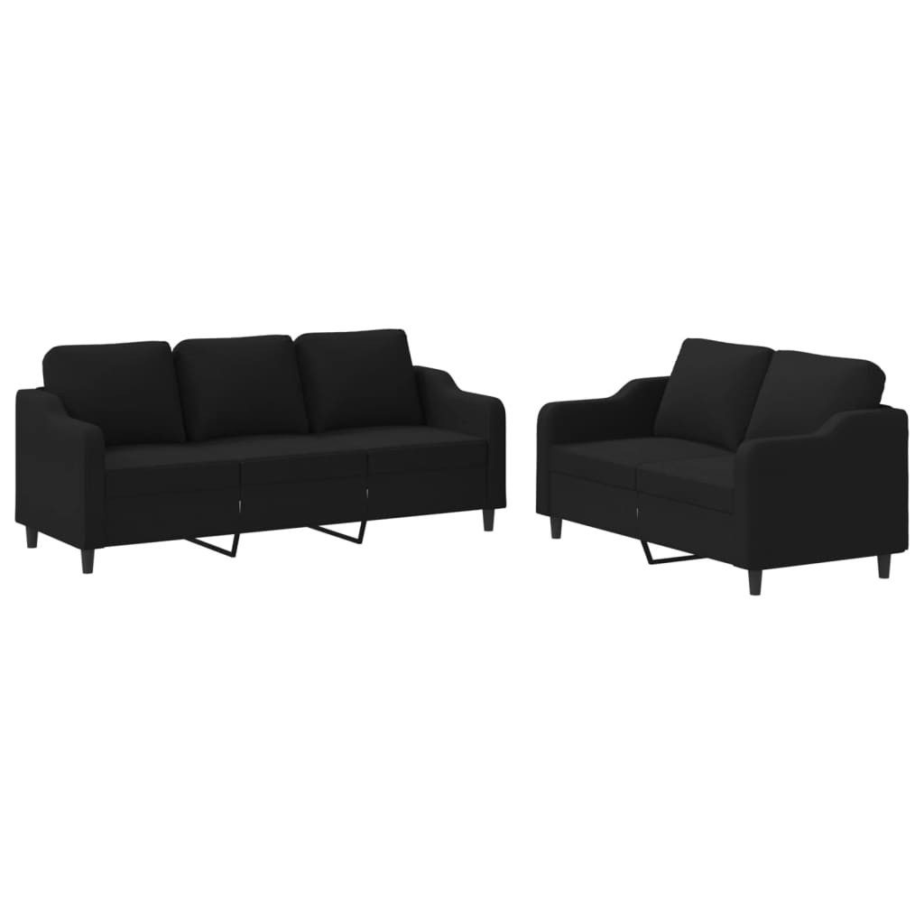 vidaXL Sofa 2-tlg. Sofagarnitur mit Kissen günstig online kaufen