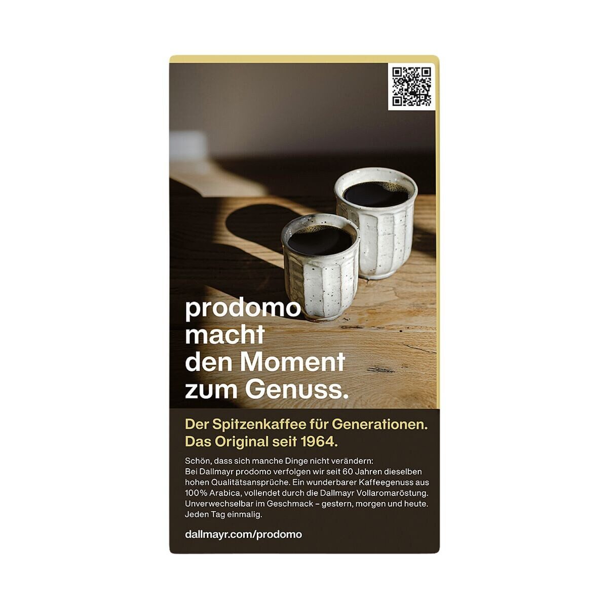 DALLMAYR Kaffee prodomo intensiv, 500 g, gemahlen