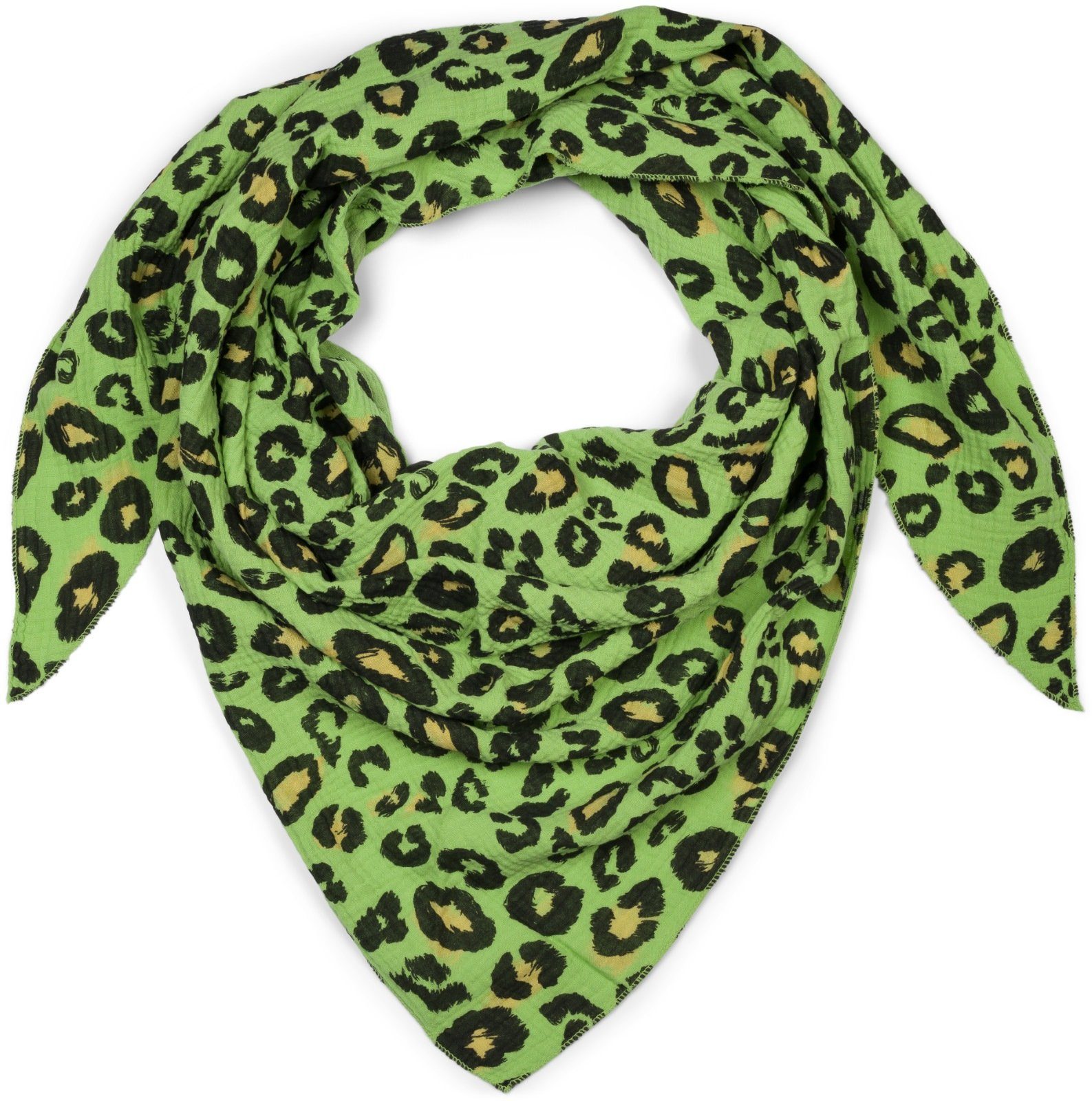 styleBREAKER Dreieckstuch Musselin Dreiecktuch Leoparden Print, günstig online kaufen