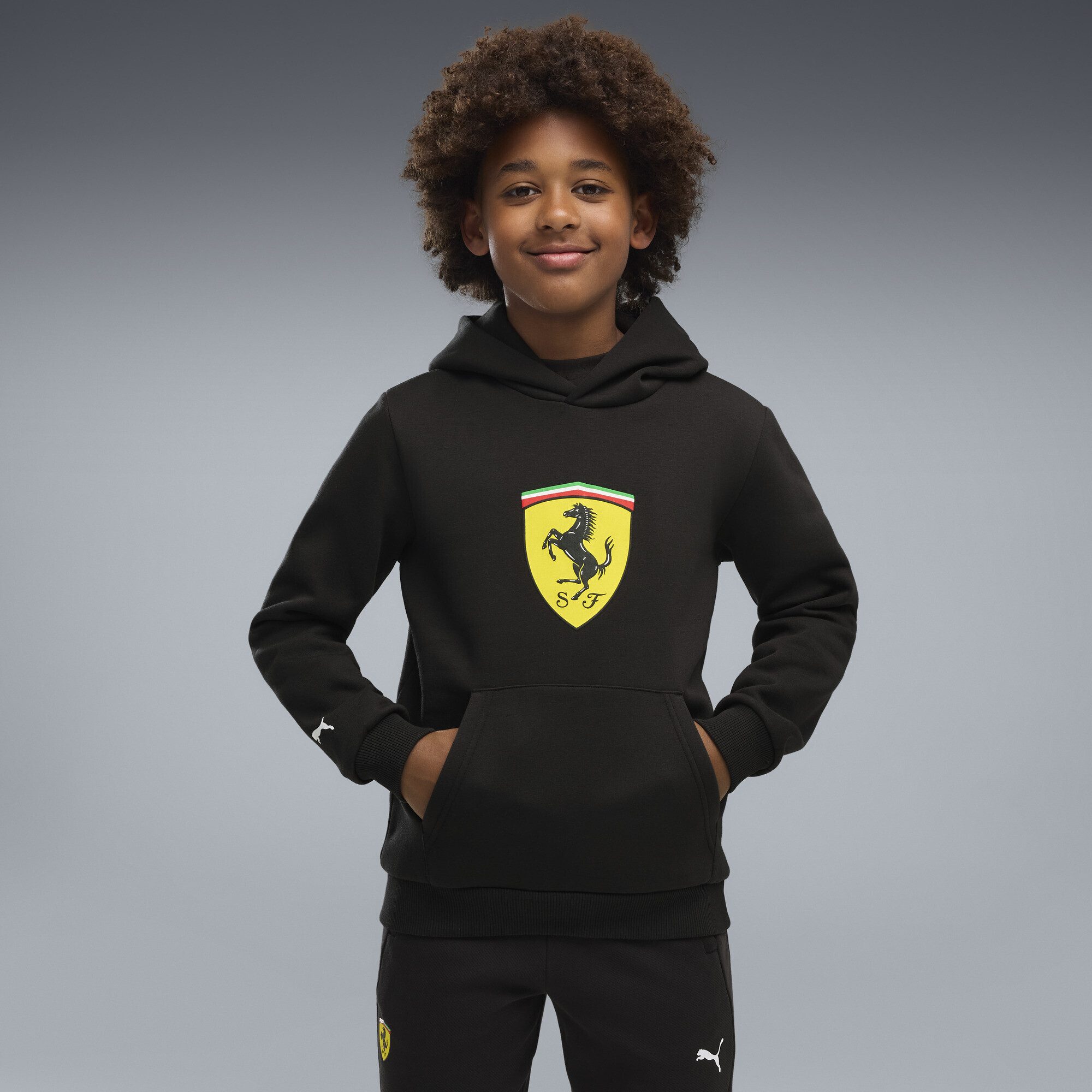 PUMA Kapuzenpullover Scuderia Ferrari Coloured Shield Fleece-Hoodie Jugendliche