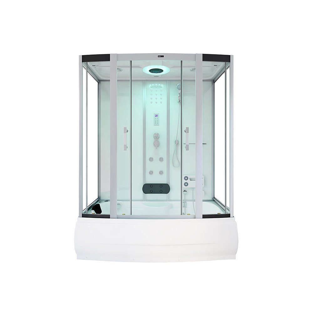 HOME DELUXE Dampfdusche DIAMOND - Weiß, BxT: 170x90 cm, Dampfsauna, Badewanne, Whirlpool, Dusche