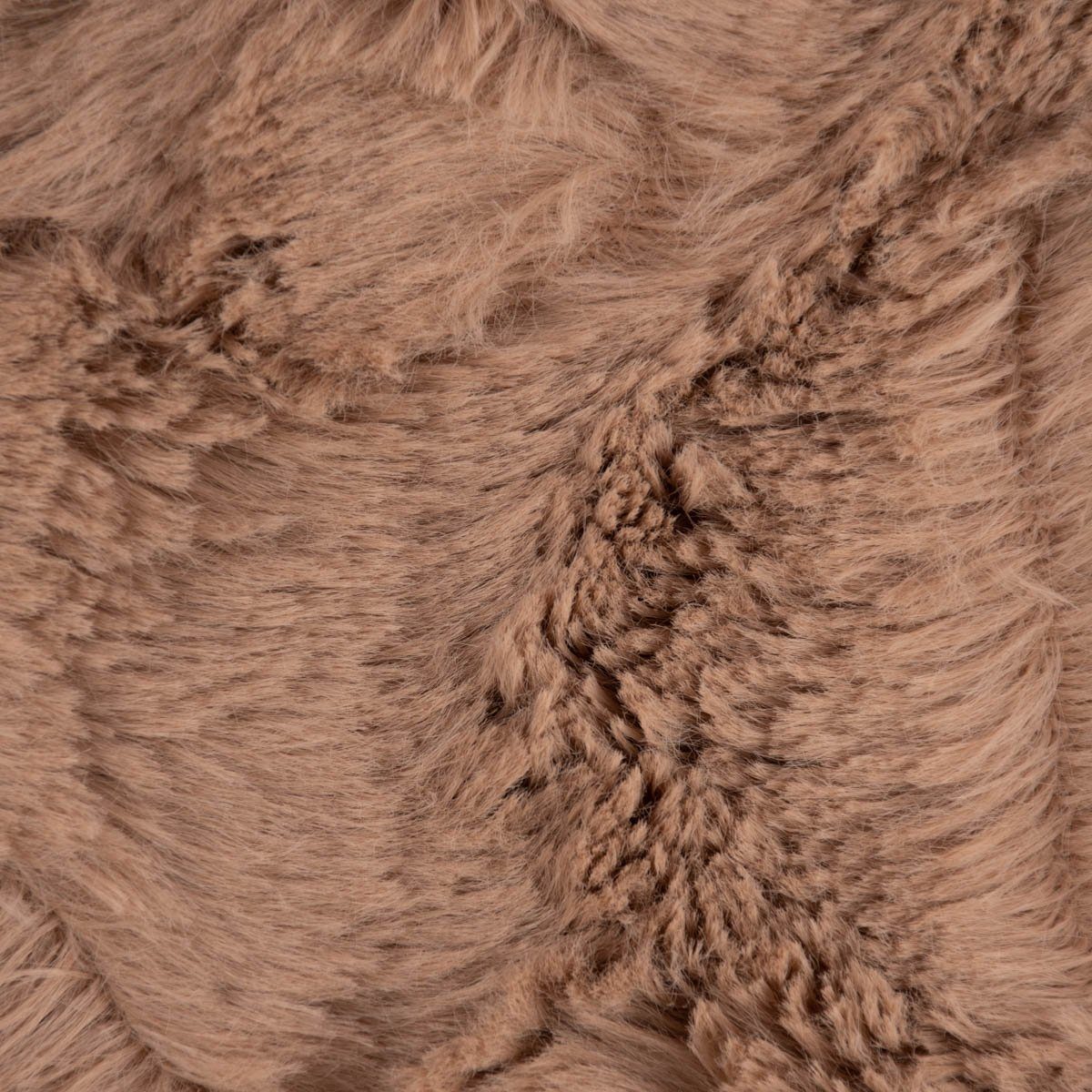 SCHÖNER LEBEN. Stoff Fellimitat Meterware Kunstfell Wellen hellbraun 150cm