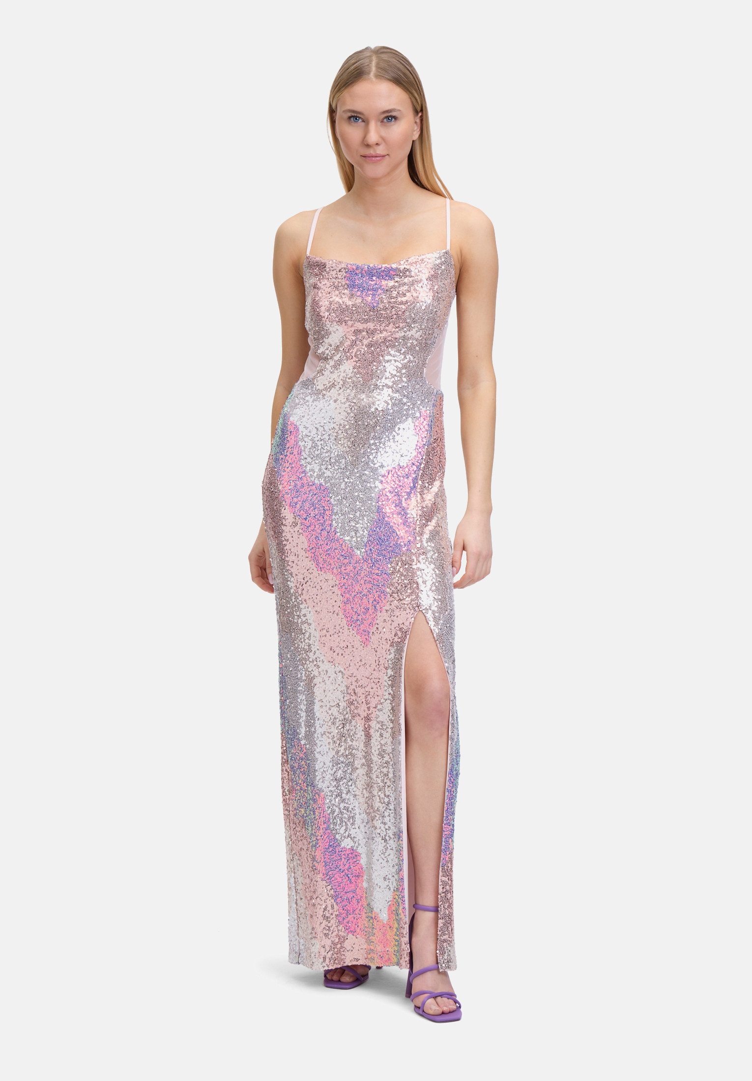 Vera Mont Abendkleid Damen mit Pailletten Cut-Outs