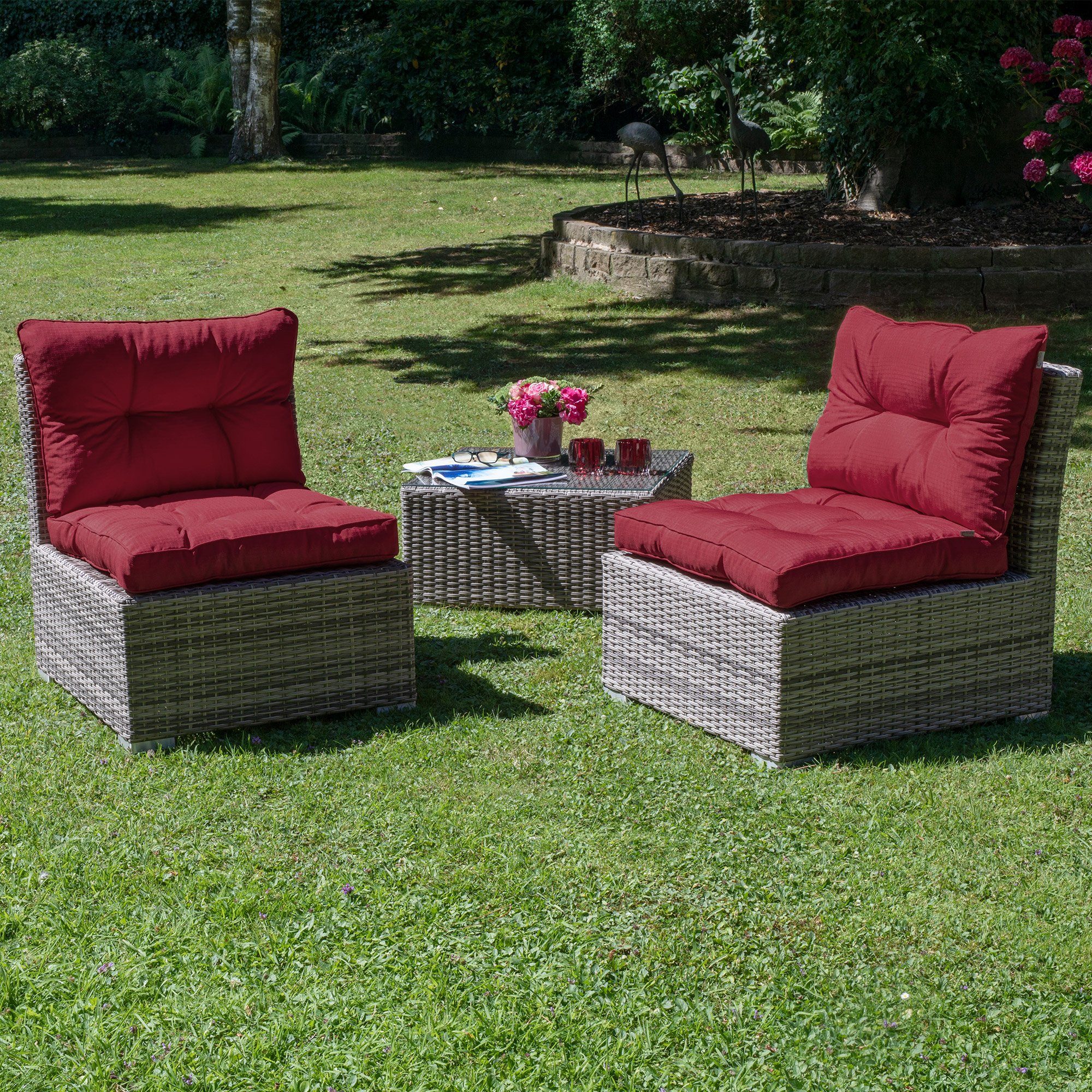 Loungekissen Rot Beautissu Sitz Xluna, Sitzkissen