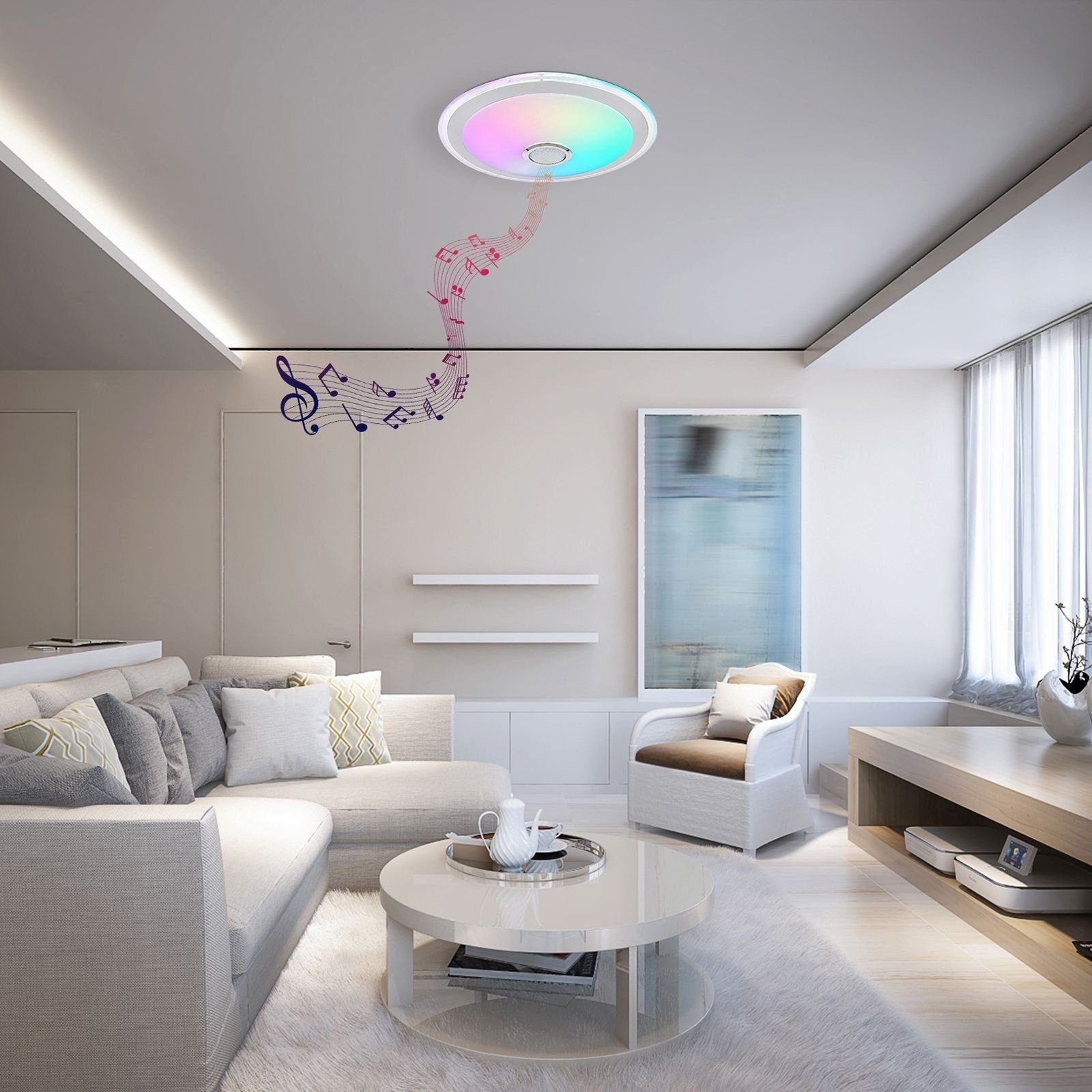 Deckenleuchte GLOBO Fernbedienung Deckenleuchte Deckenlampe LED Globo Dimmbar Wohnzimmer