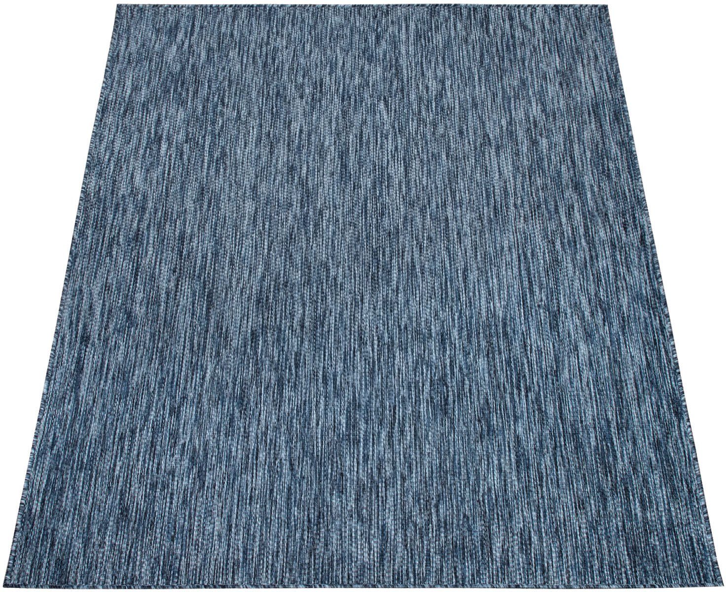 Teppich Venedig, Home affaire, UV-beständig, Flachgewebe, 4 blau Sisal-Optik, meliert, Höhe: Outdoor mm, geeignet rechteckig