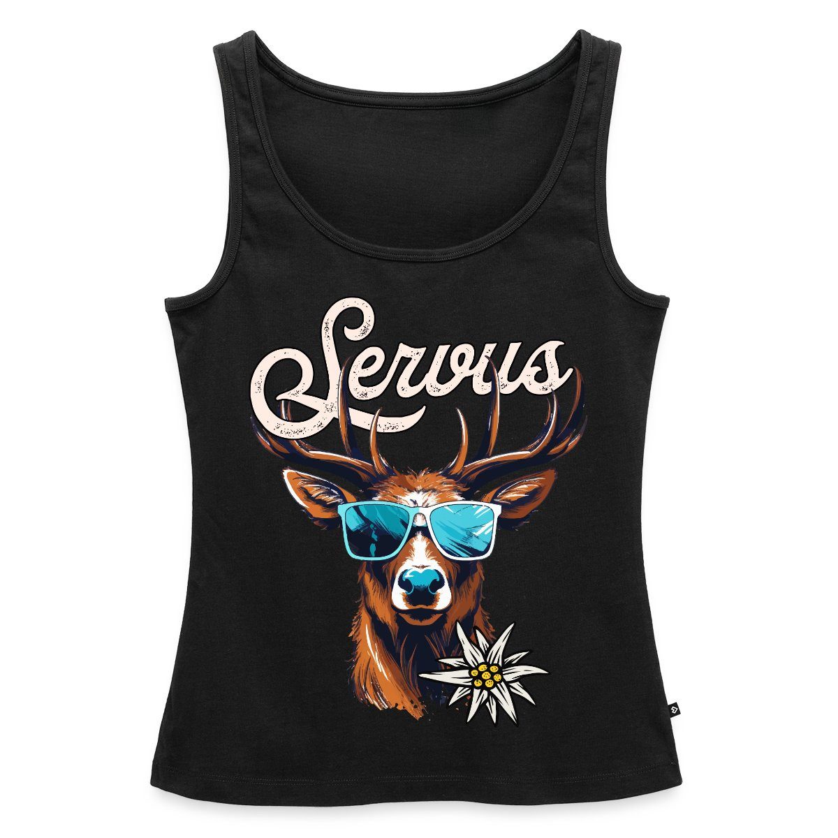 Spreadshirt T-Shirt Servus Hirsch Mit Sonnenbrille günstig online kaufen