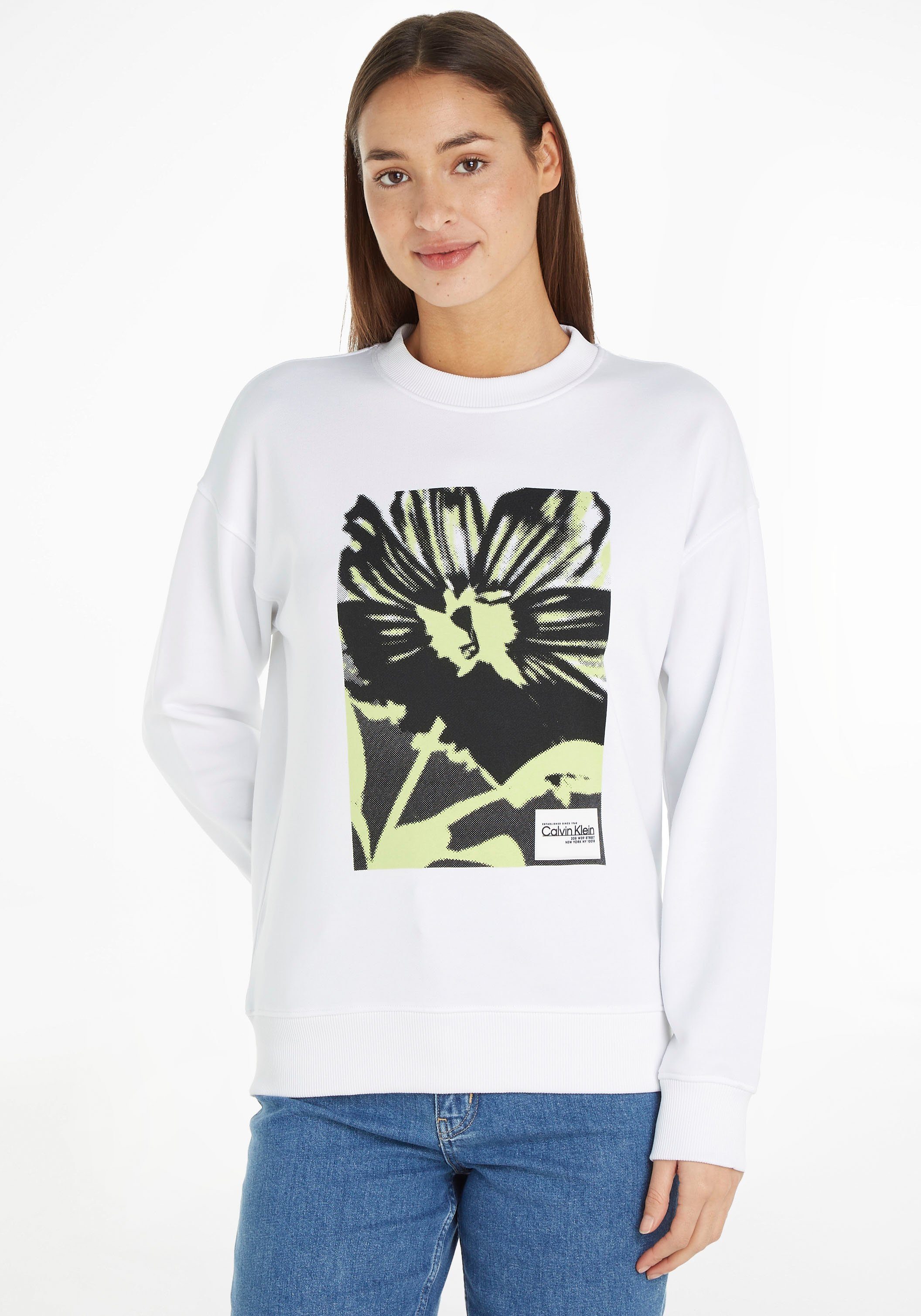 Calvin Klein Sweatshirt mit Calvin von Sweatshirt Womanswear Rundhalsausschnitt, Klein