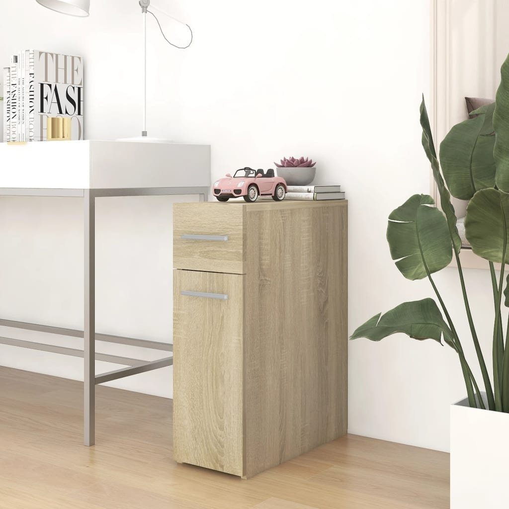 vidaXL Apothekerschrank Apothekerschrank Sonoma-Eiche 20x45,5x60 cm Holzwerkstoff (1-St)
