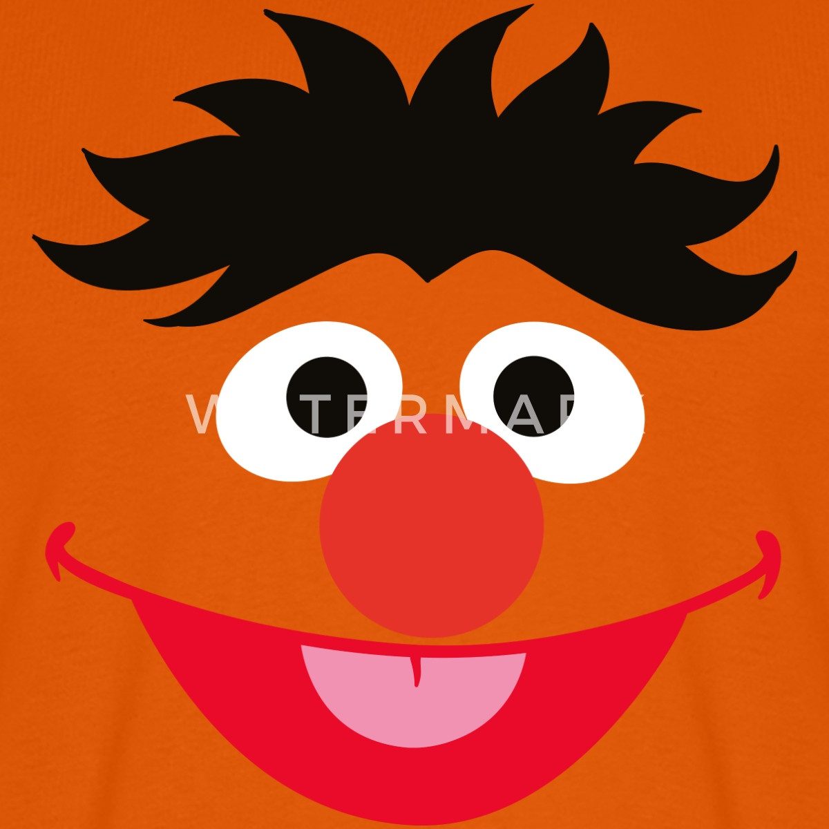 Spreadshirt T-Shirt Sesamstraße Ernie Gesicht Kostüm Karneval Männer Premiu günstig online kaufen