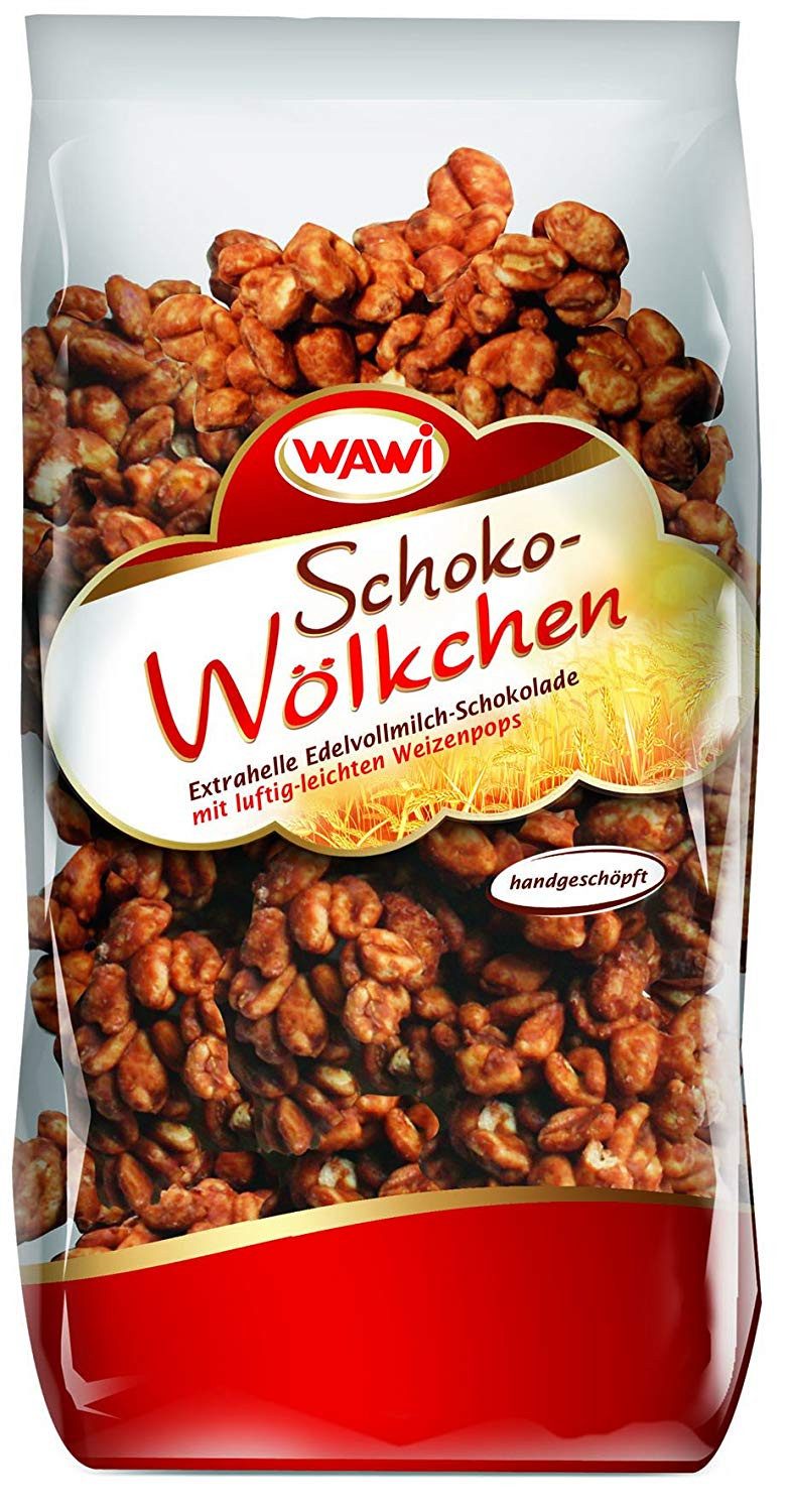 WAWI Schokolade, Wawi Schoko Wölkchen mit Edelvollmilchschokolade überzogen 250g