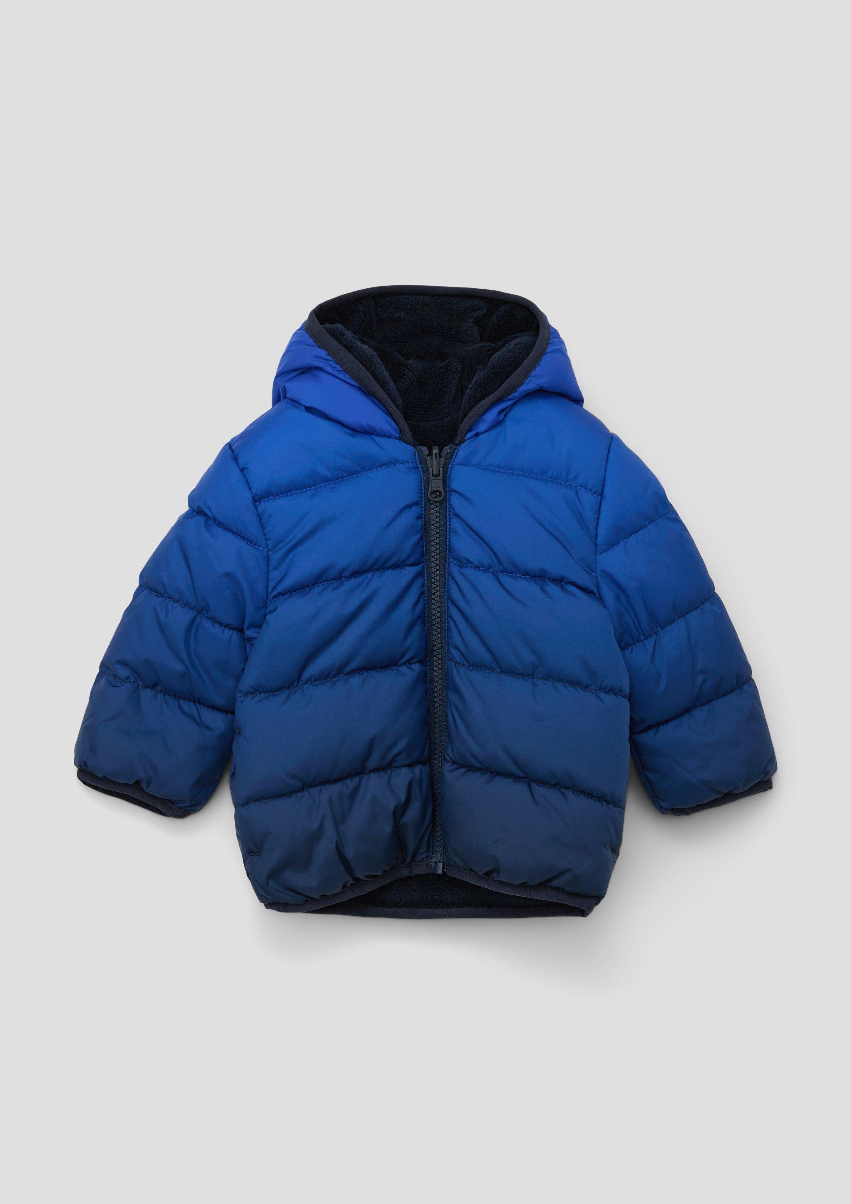 s.Oliver Outdoorjacke Steppjacke mit Teddyplüsch-Futter Paspel