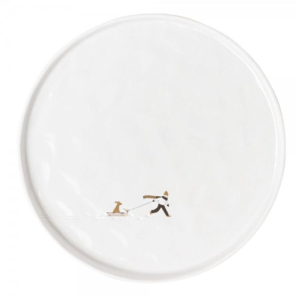 Räder Geschirr Design Teller Schneetag Hundeschlitten (22cm) günstig online kaufen