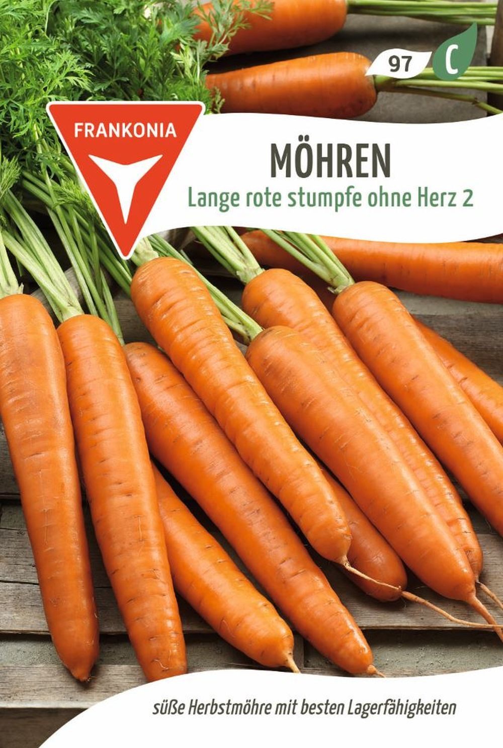 FRANKONIA Gemüsesamen Möhre, Lange rote stumpfe ohne Herz 2 - Möhren-Samen Saatgut Samen, Daucus carota