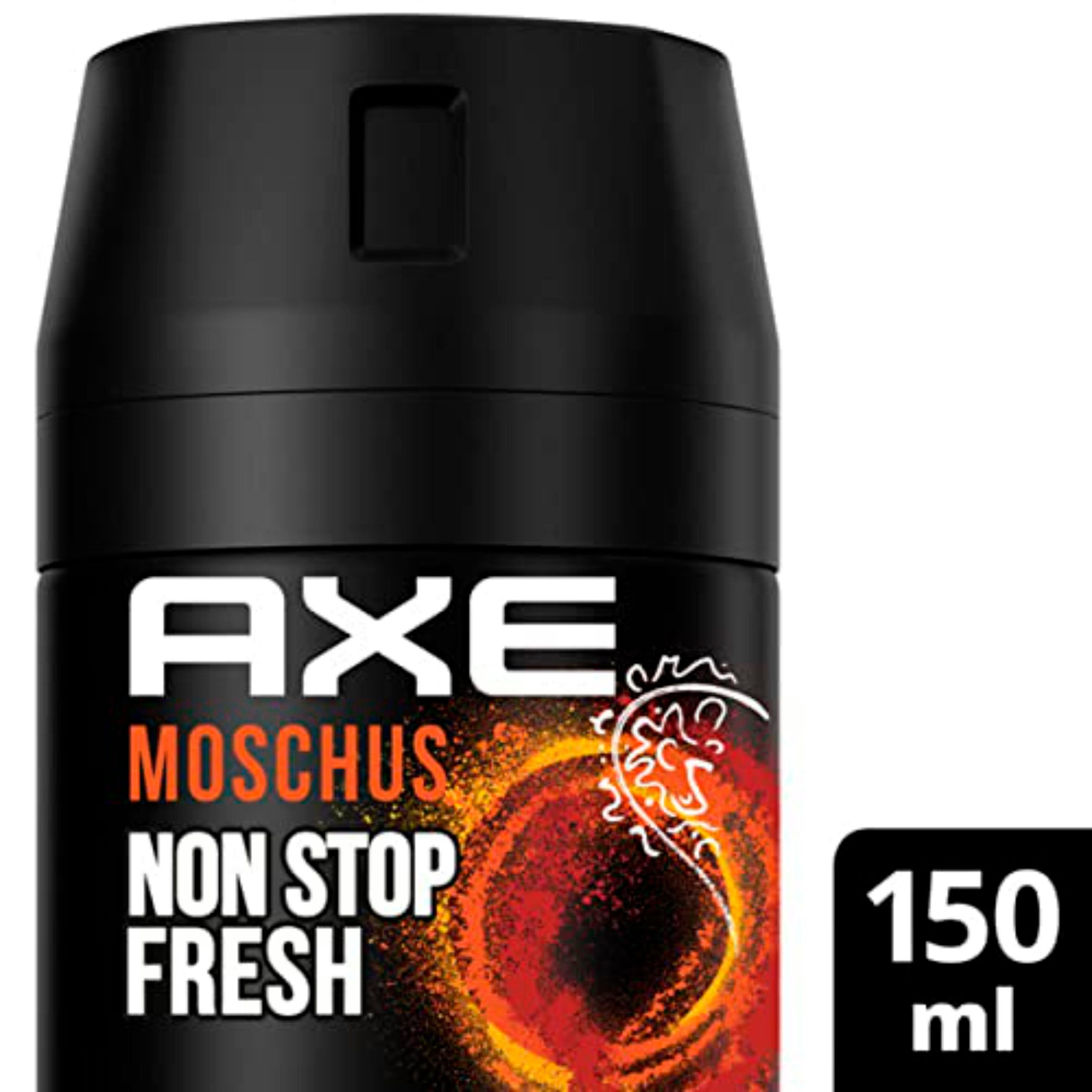 axe Deo-Spray 6x Axe Bodyspray Moschus ohne Aluminiumsalze - 150 ml (Musk), 6-tlg., bekämpft geruchsbildende Bakterien und unangenehme Gerüche