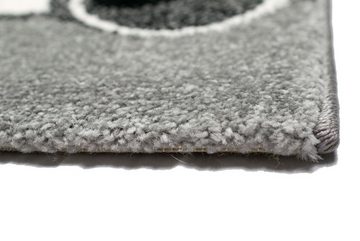 Kinderteppich Kinderteppich Spielteppich Baustelle Teppich mit Bagger in grau, Teppich-Traum, rechteckig, Höhe: 13 mm