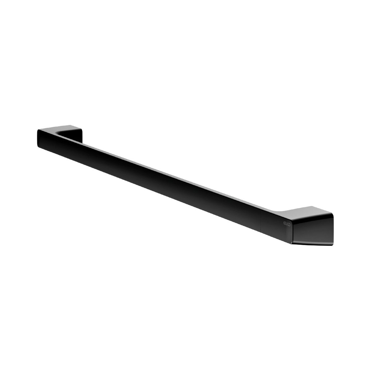 Keuco Handtuchstange ROSE, 80 cm, Metall schwarz matt, Made in Germany, zum Kleben/Schrauben