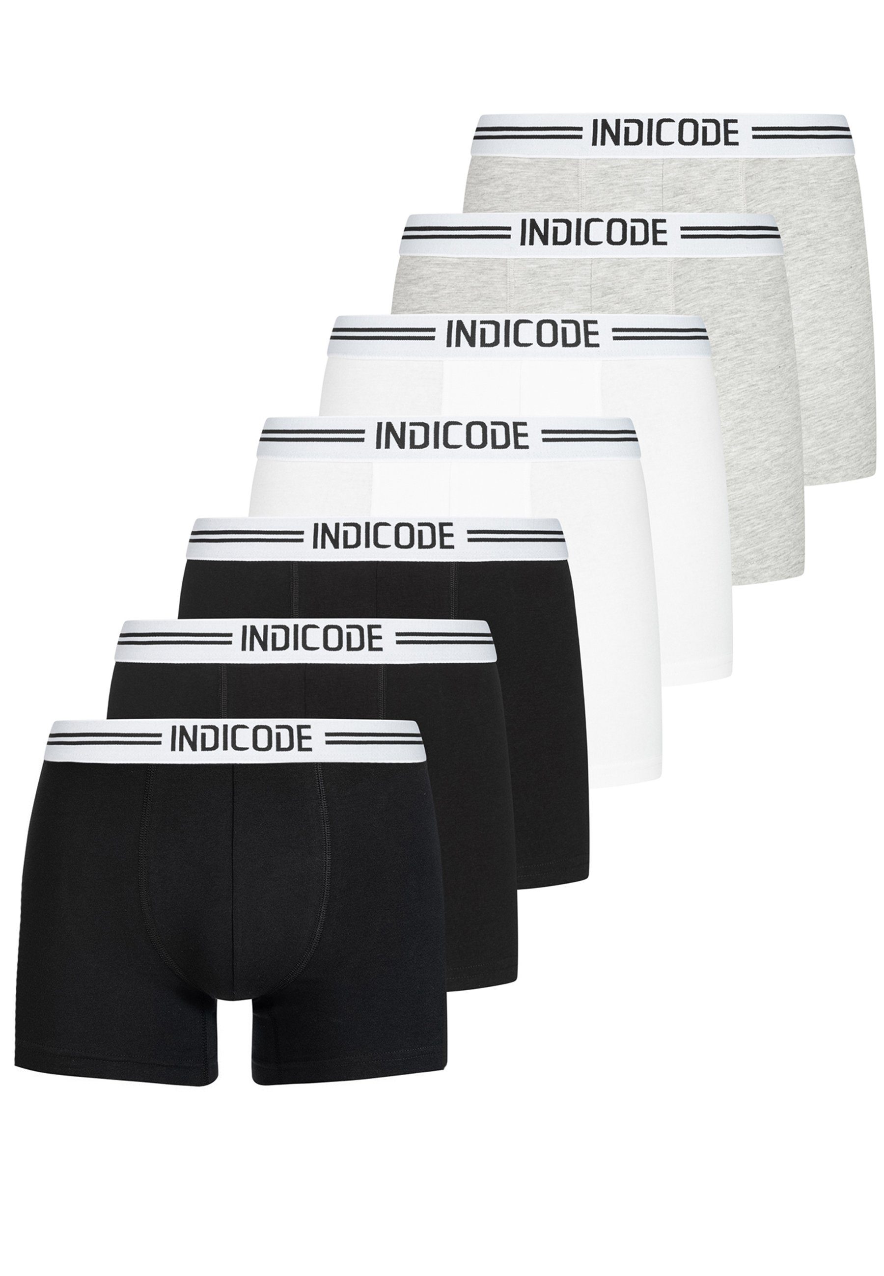 Indicode Boxershorts Copenhagen White/Grey/Black