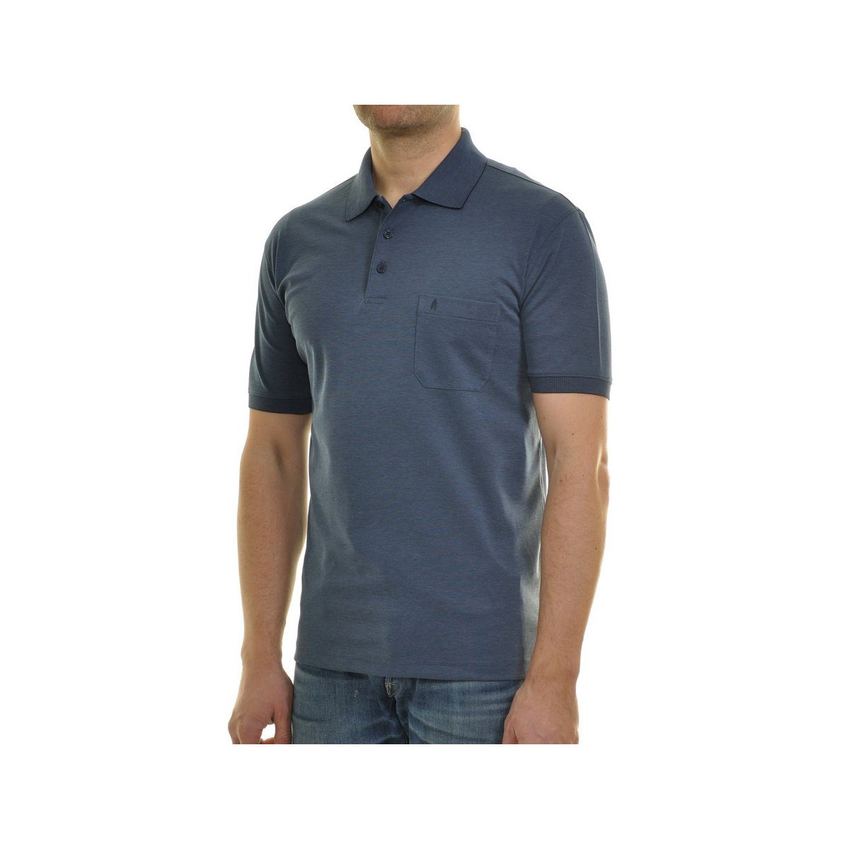 RAGMAN Poloshirt blau regular (1-tlg) Hellblau