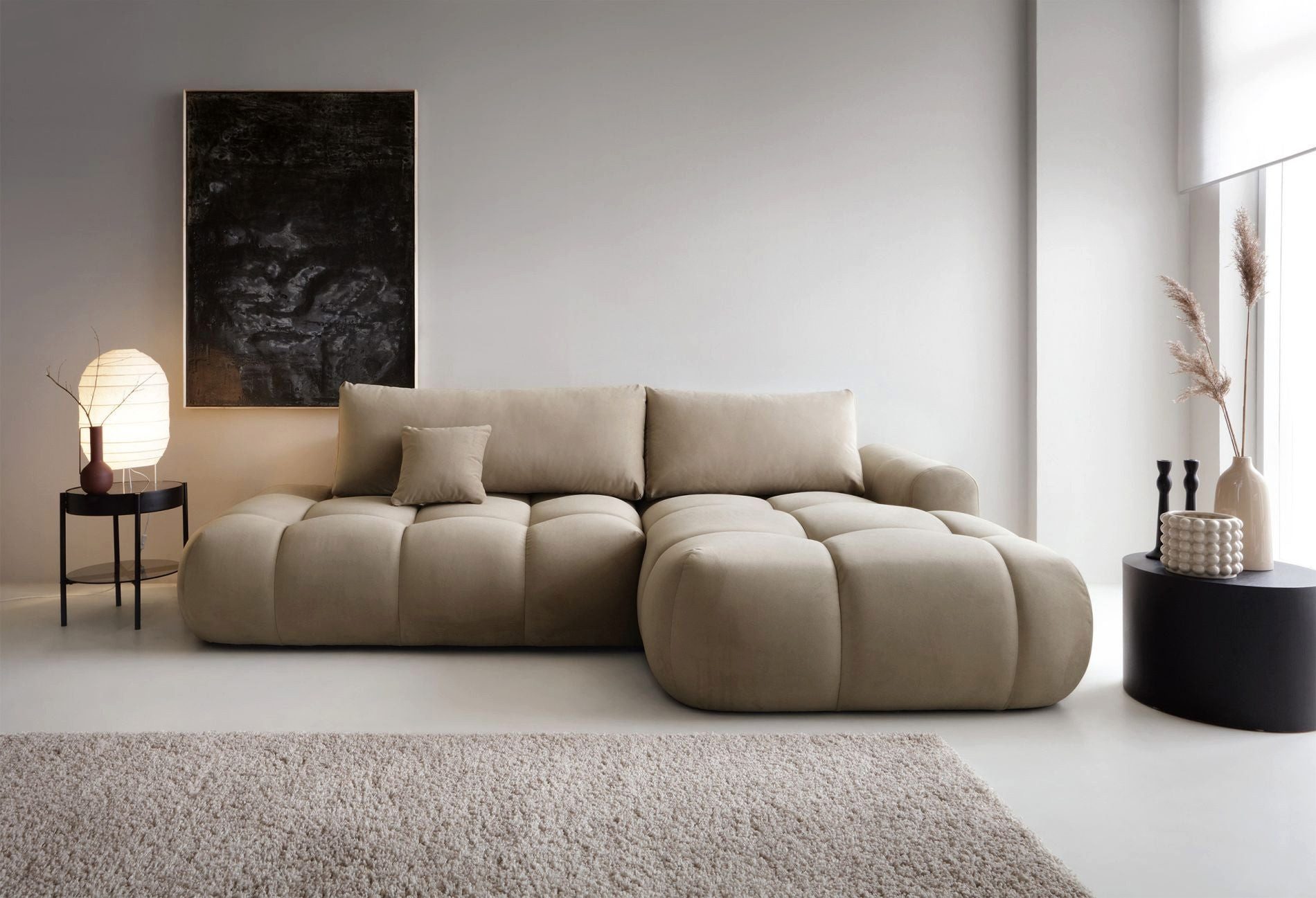 Selsey Ecksofa OMBO, mit Schlaffunktion, Stauraum, wasserfest