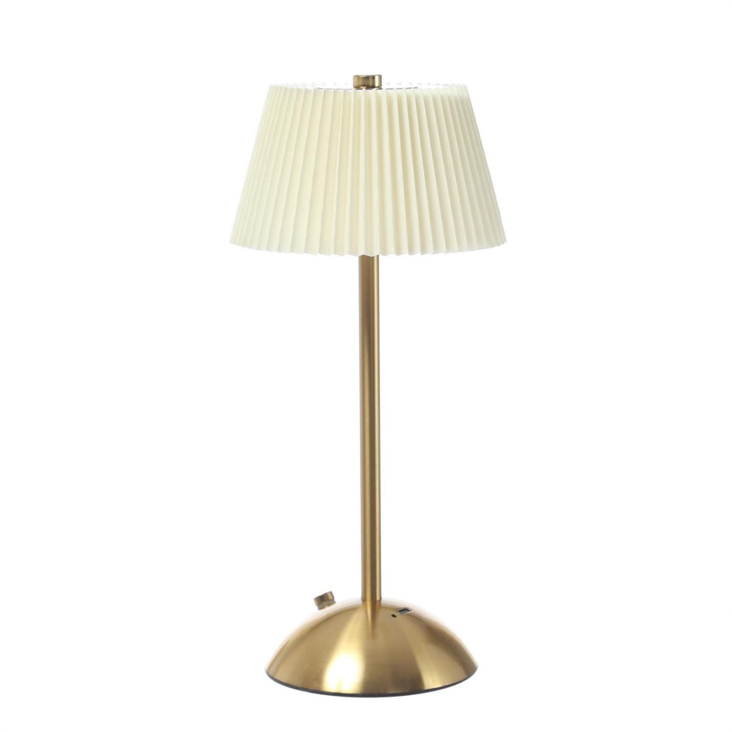 MARELIDA Tischleuchte LED Tischlampe mit Schirm wiederaufladbar dimmbar 3 L günstig online kaufen