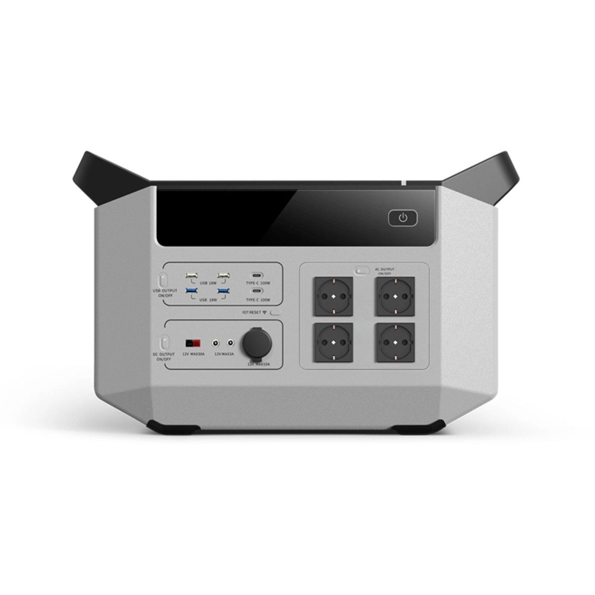 Gotagee 2500W Tragbare Powerstation 2496Wh Mobiler Stromspeicher LiFePO4-AKKU Ladestation (Tragbare Ladestation für Auto, Elektronik, Haus/Garten)