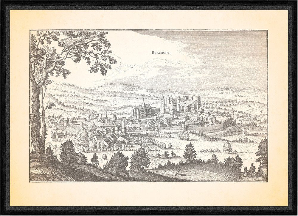 Kunstdruck Blamont Blankenberg Lothringen Frankreich Residenz Kupferstich Faks_Me