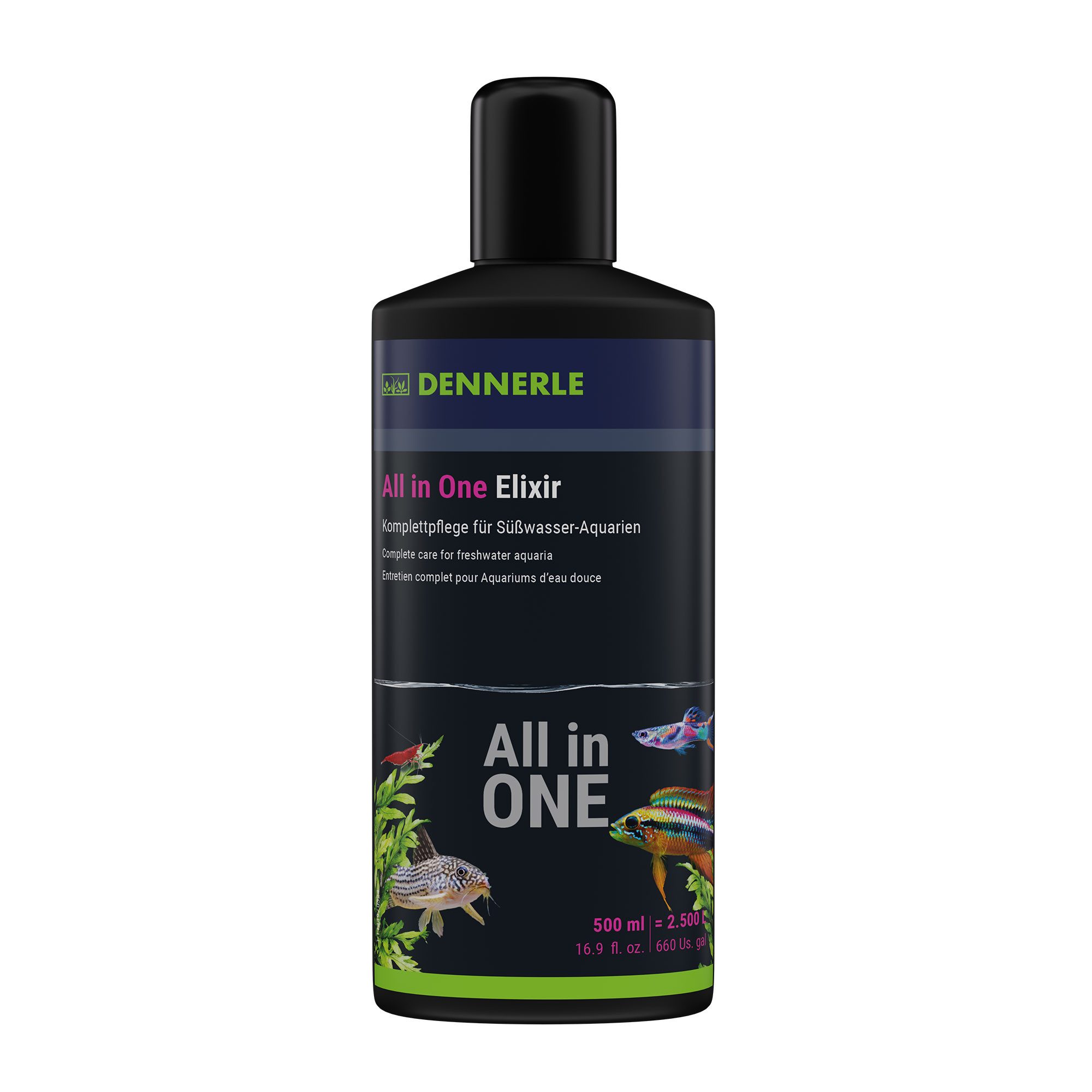DENNERLE Aquariumpflege All in One Elixir, 500 ml, Komplettpflege