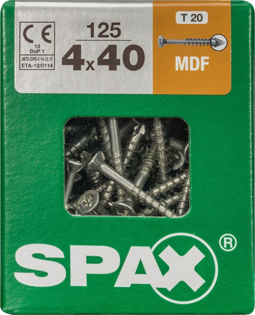 SPAX Holzbauschraube Spax Faserplattenschrauben TX x 40 125 4.0 - mm 15