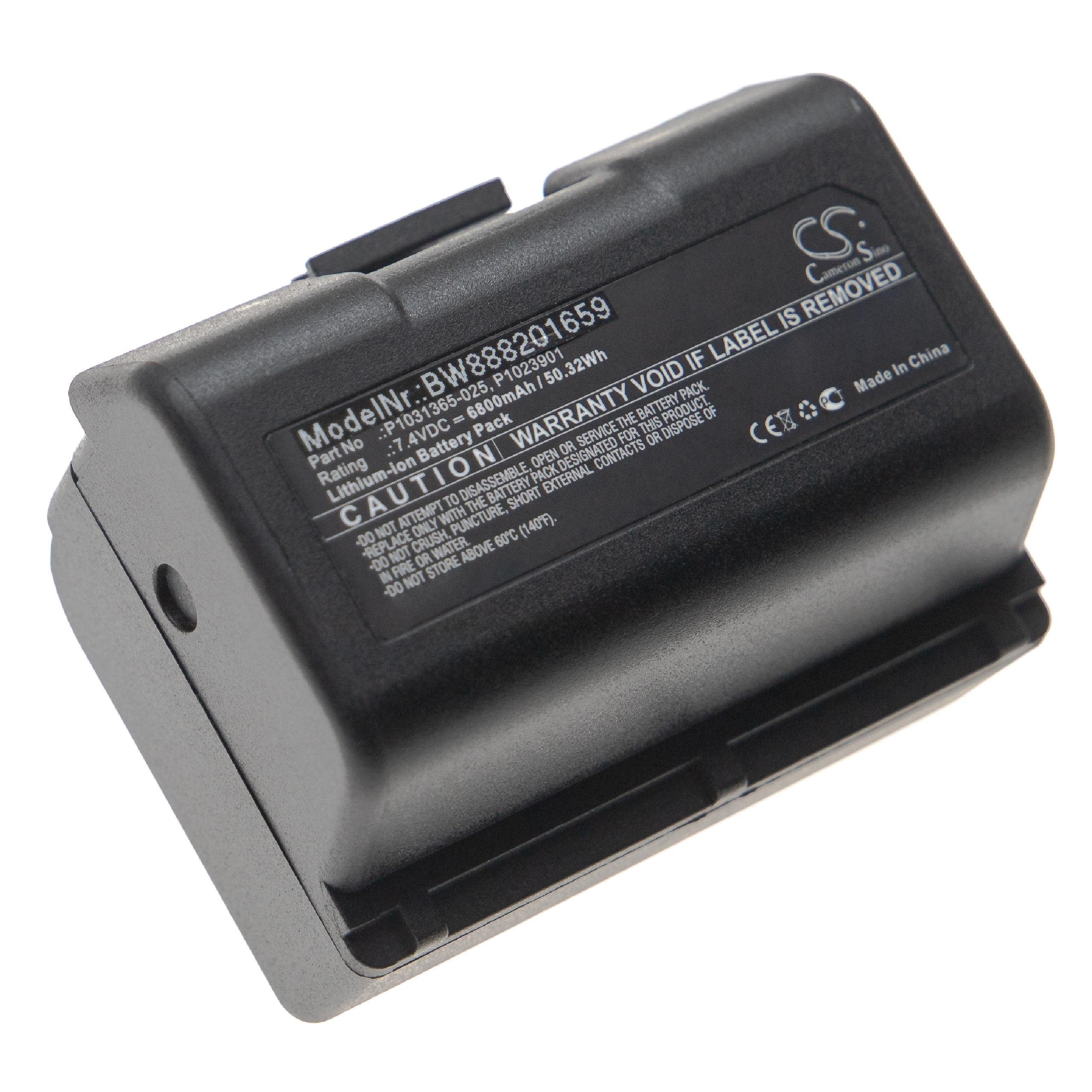 vhbw Ersatz für Zebra P1023901, P1031365-025, P1031365-059, P1023901-LF für Akku Li-Ion 6800 mAh (7,4 V)