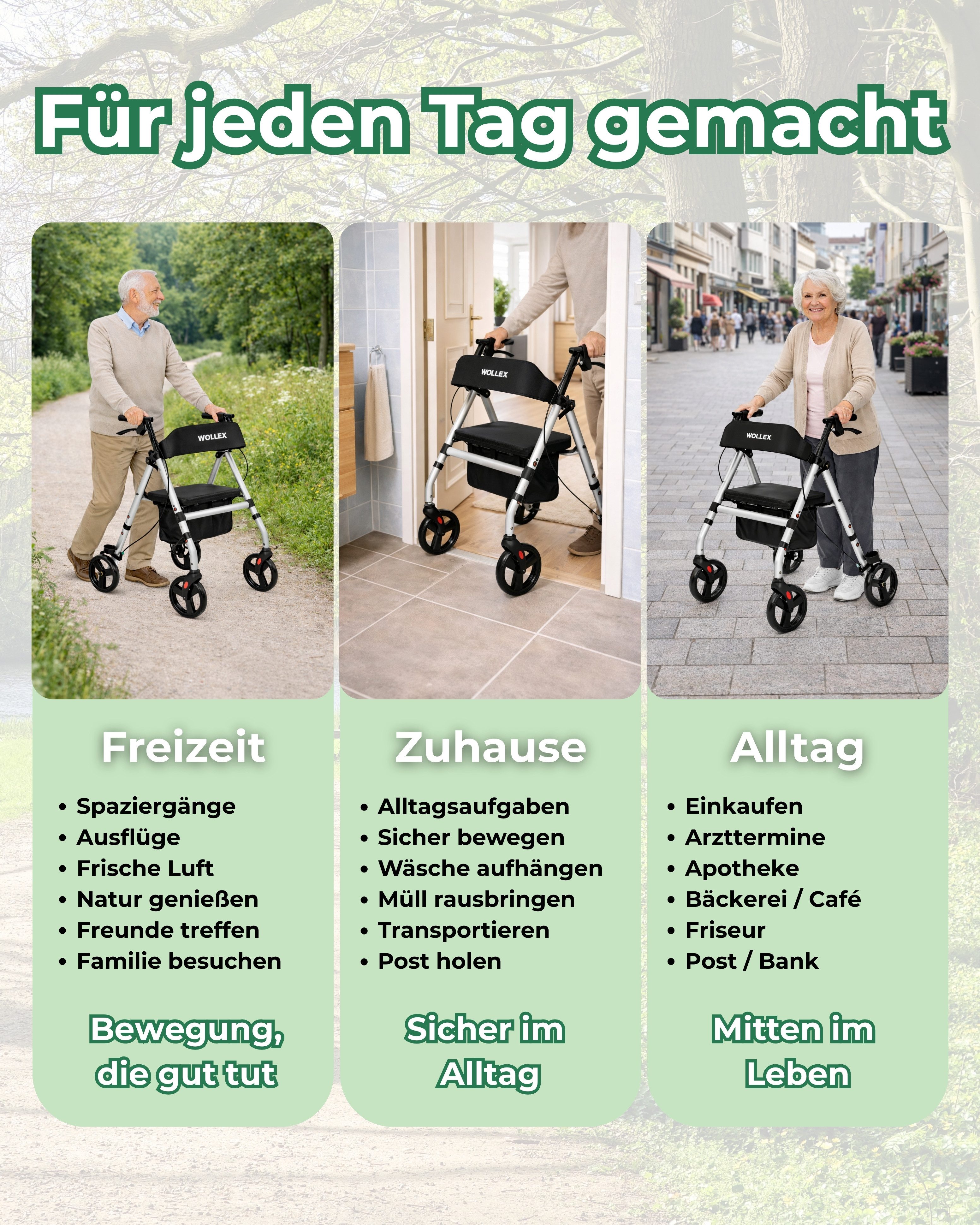 smartEC Rollator maxErgo Rollator Gehhilfe Outdoor Indoor zugelassen als Medizinprodukt