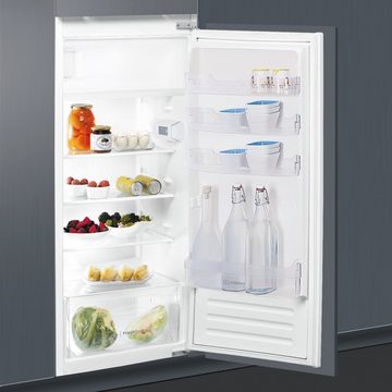 Indesit Einbaukühlschrank IBC 12BC21R, 122 cm hoch, 54 cm breit, LED Bedienelemente, Türanschlag rechts wechselbar, Glas Ablagen