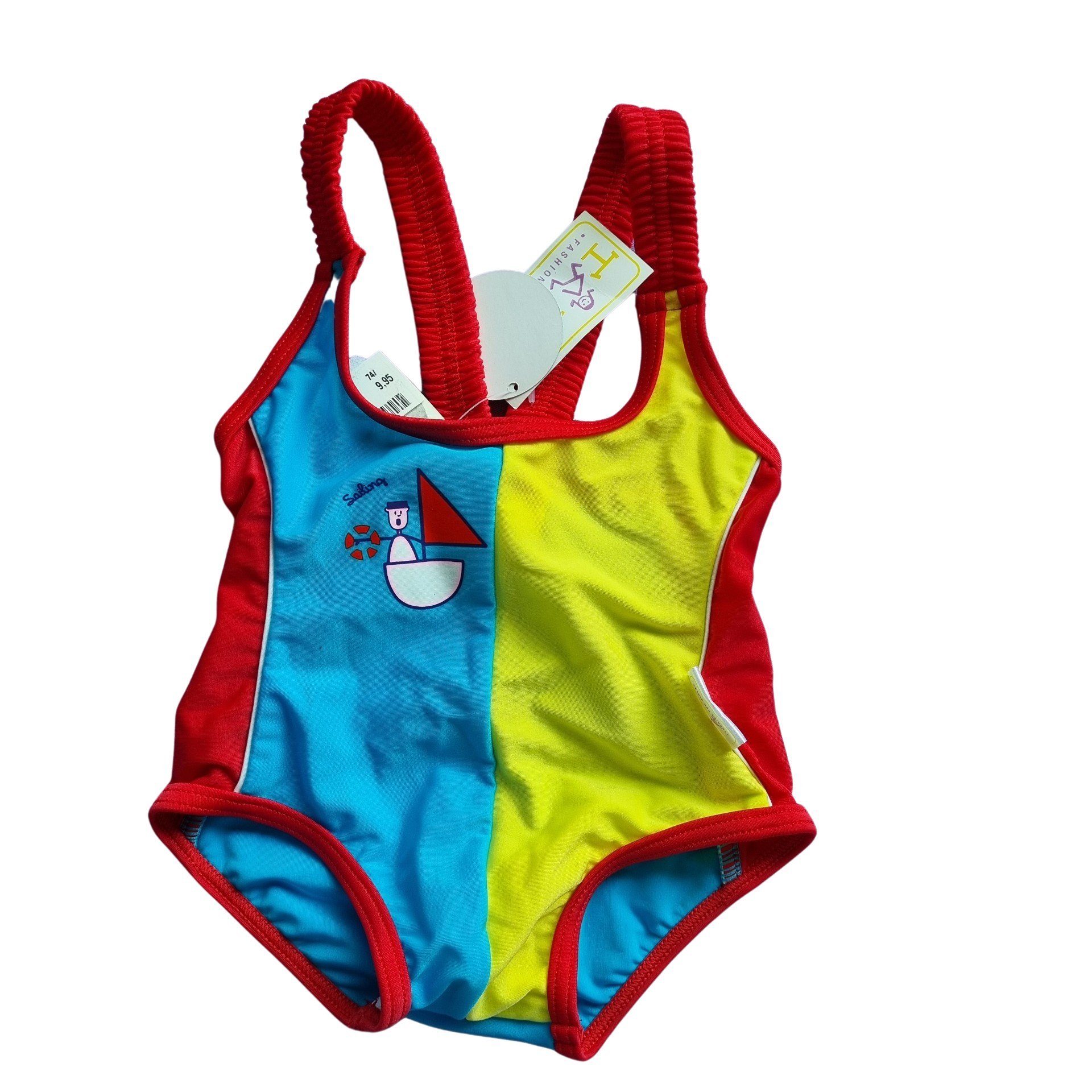 Bellezza Badeanzug Baby div. Größen + Modelle rot-gelb-blau