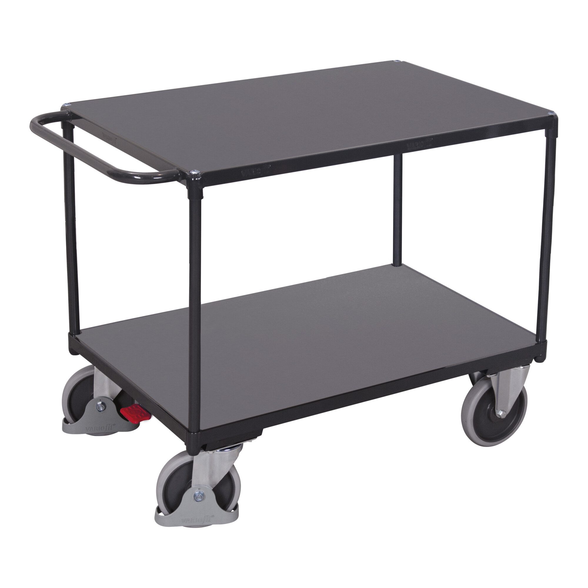 CORDES Transportwagen VarioFit Tischwagen schwer 2 Ladeflächen RAL 7016