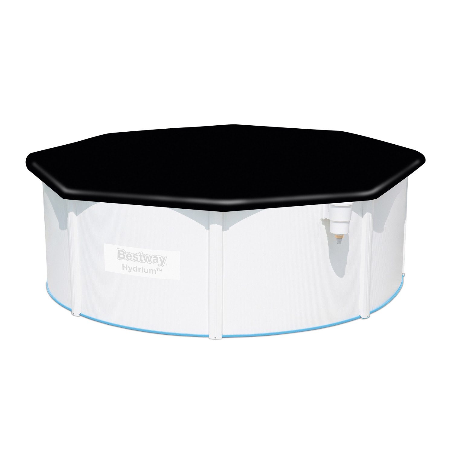 Pool-Abdeckplane Ø 401 cm (Packung, 1-St), schwarz, rund