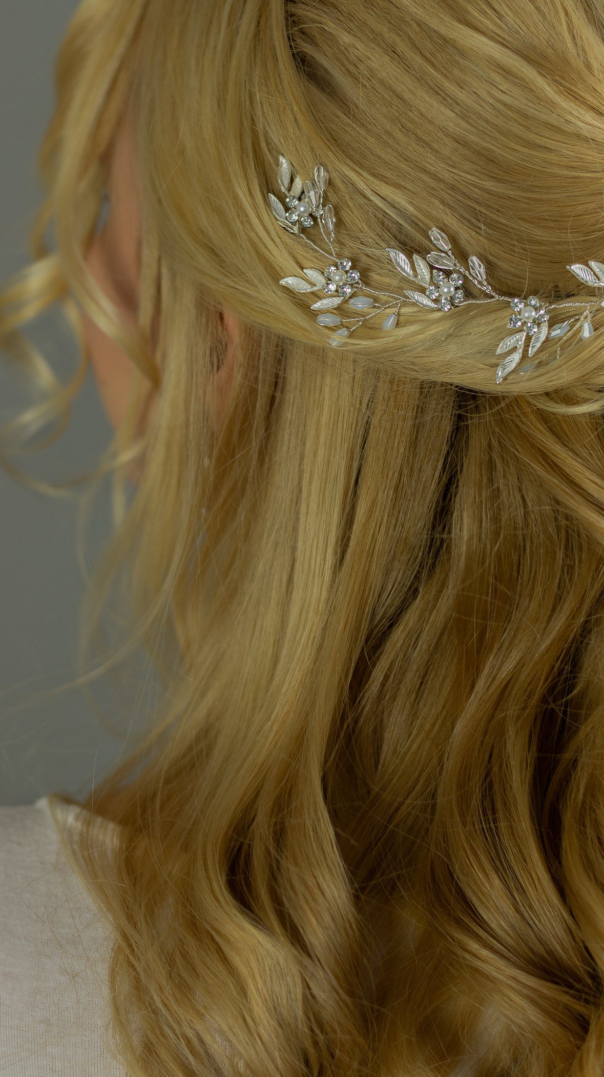 handgefertigt rosegold gold/rosé Rebe, Haar (1-tlg., Diadem Braut Brautkrone Haarranke, silber 1-teilig), Haarschmuck, Kopfschmuck